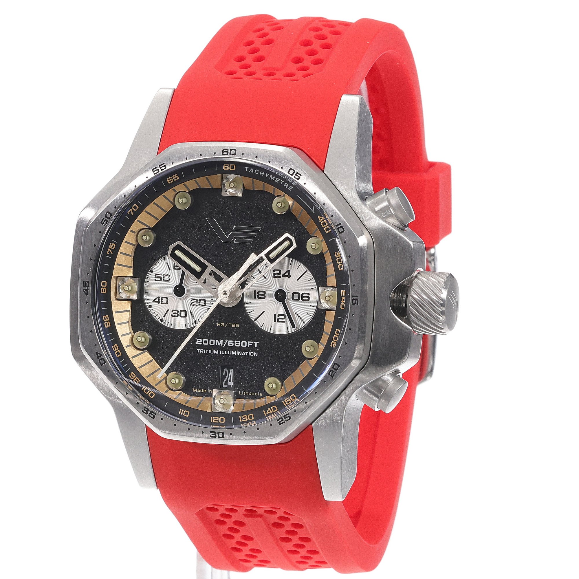 Vostok Europe VK64-640A698SR zegarek srebrny sportowy Atomic Age pasek - miniatura 2