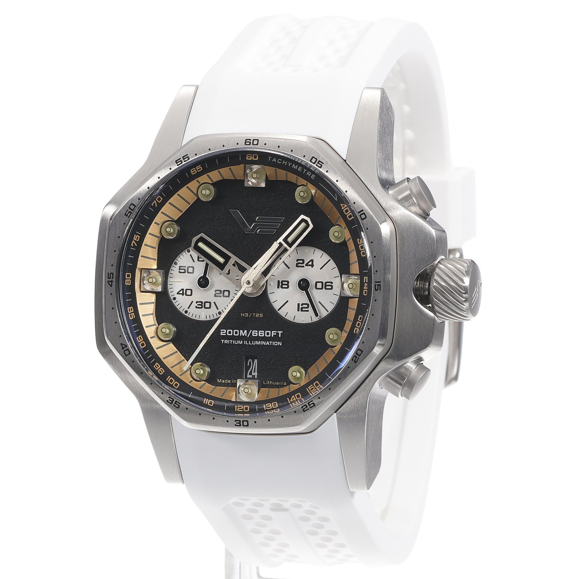 Vostok Europe VK64-640A698SW zegarek srebrny sportowy Atomic Age pasek - miniatura 2
