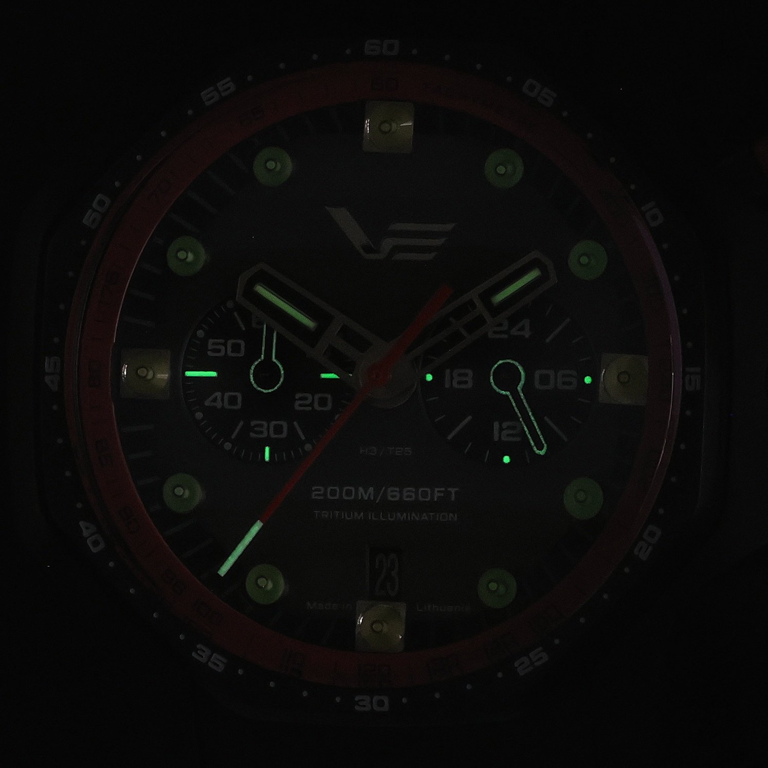 Vostok Europe VK64-640C699B zegarek czarny sportowy Atomic Age bransoleta - miniatura 4