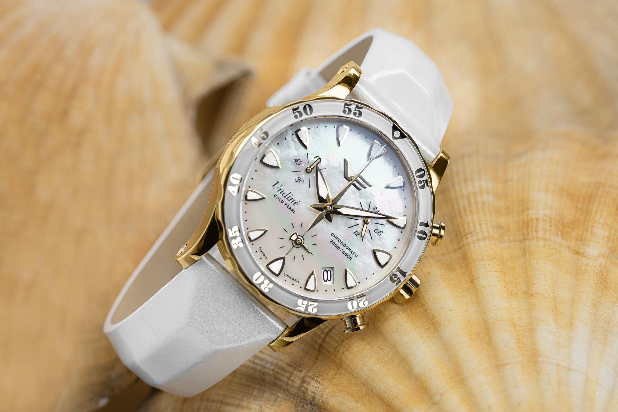 Vostok Europe VK68-515B800 zegarek złoty sportowy Undine pasek - miniatura 5