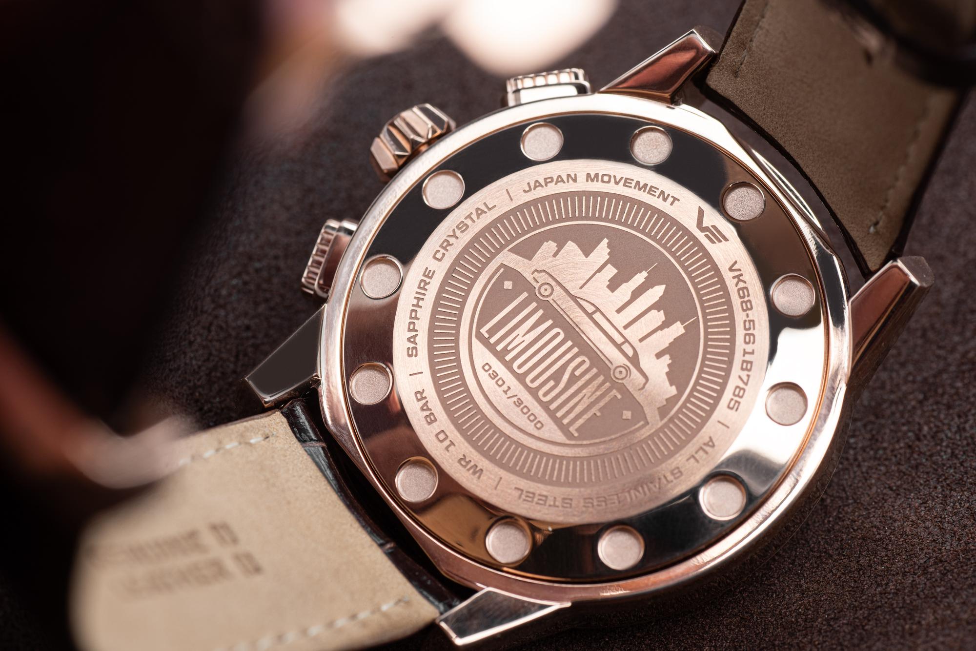 Vostok Europe VK68-561B785B Limousine 43mm Generation 2 Chronograph Quartz zegarek klasyczny Expedition - miniatura 4