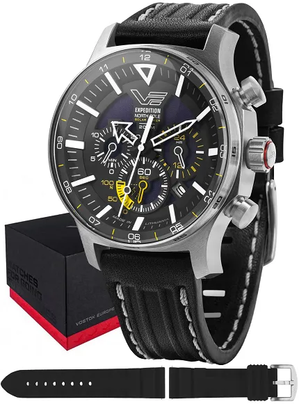 Vostok Europe VR42-595A732 Expedition Expedition North Pole 1 Polar Poppy Solar 47mm