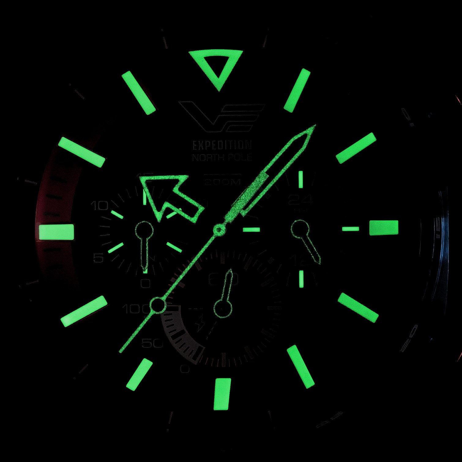 Vostok Europe VR42-595D734B Expedition North Pole 1 Polar Sunrise Solar 47mm Expedition sportowy zegarek niebieski - miniatura 5