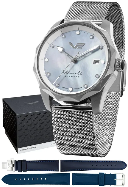 Vostok Europe VS42-125A755BM Vilnele Vilnele Diamond Solar Mesh 39mm