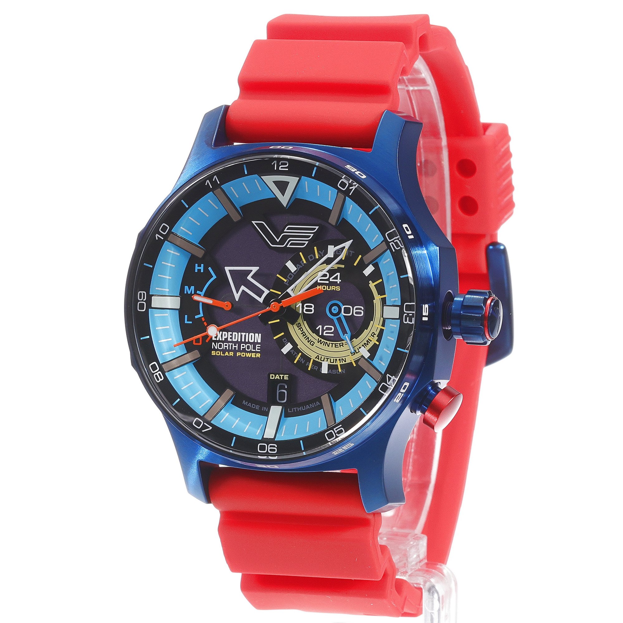 Vostok Europe VS57-595D736SR zegarek niebieski typudiver Expedition pasek