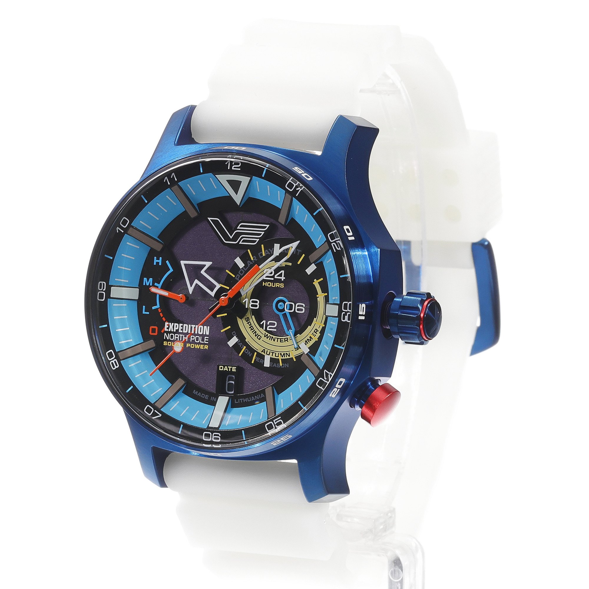 Vostok Europe VS57-595D736SW zegarek niebieski typudiver Expedition pasek