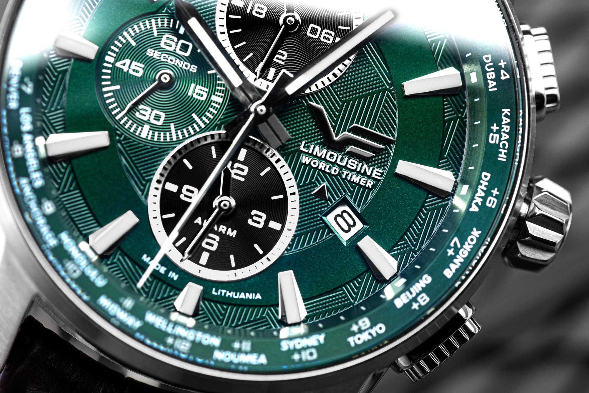 Vostok Europe YM26-561A790 Limousine 43mm Generation 2 World Time and Alarm zegarek klasyczny Expedition - miniatura 4