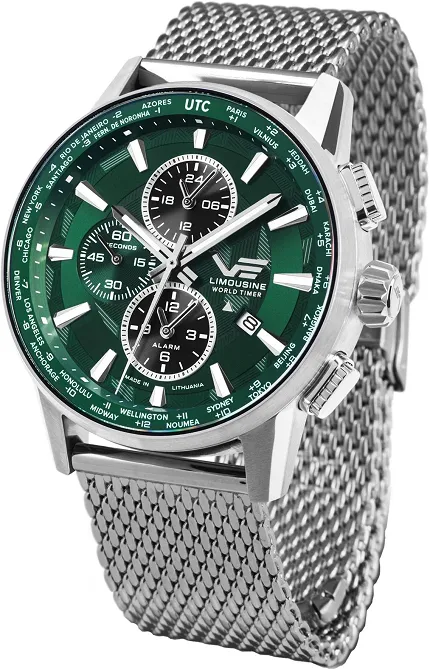 Vostok Europe YM26-561A790B Expedition Limousine 43mm Generation 2 World Time and Alarm - zdjęcie 1