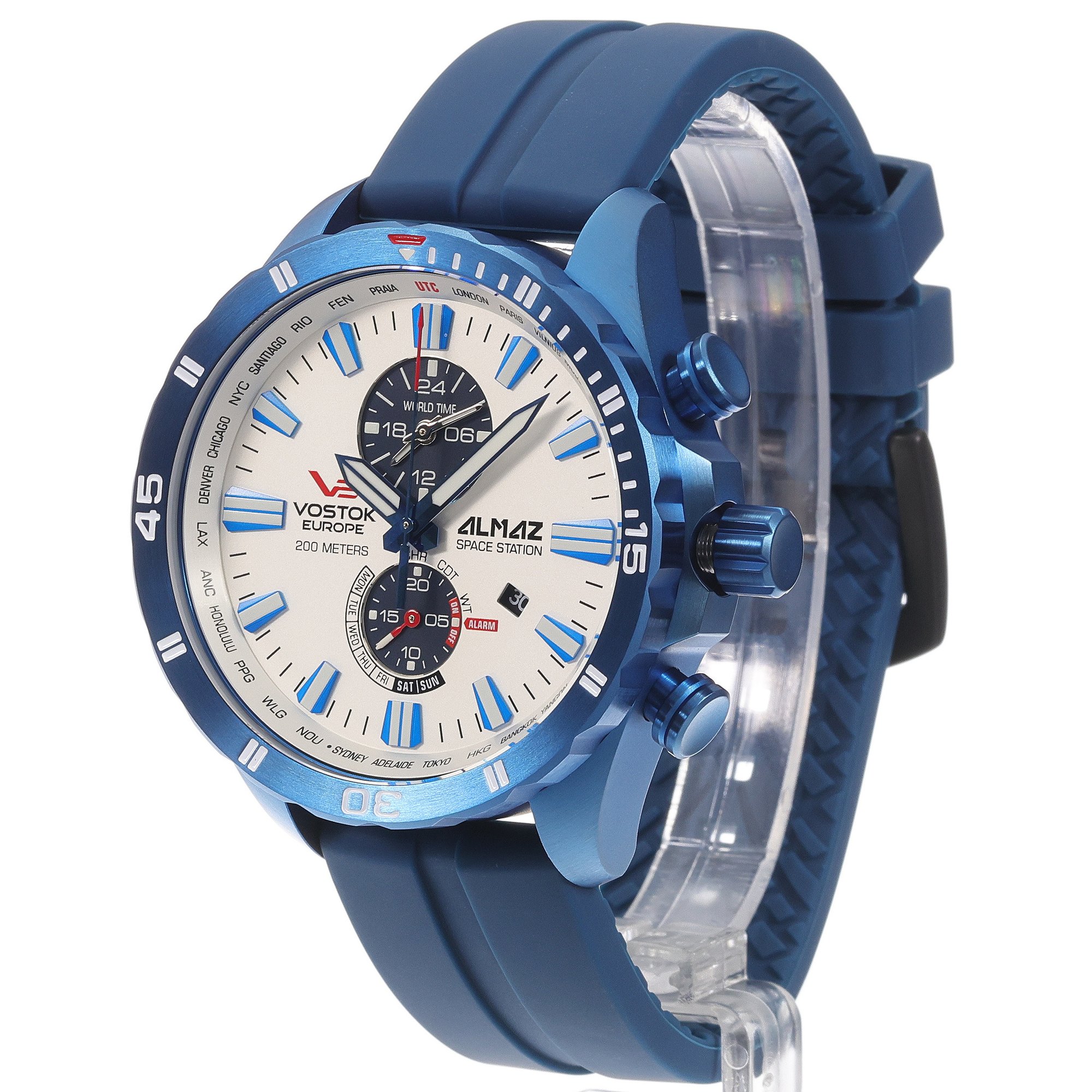 Vostok Europe YM8J-320D657Sv1 zegarek niebieski klasyczny Almaz pasek