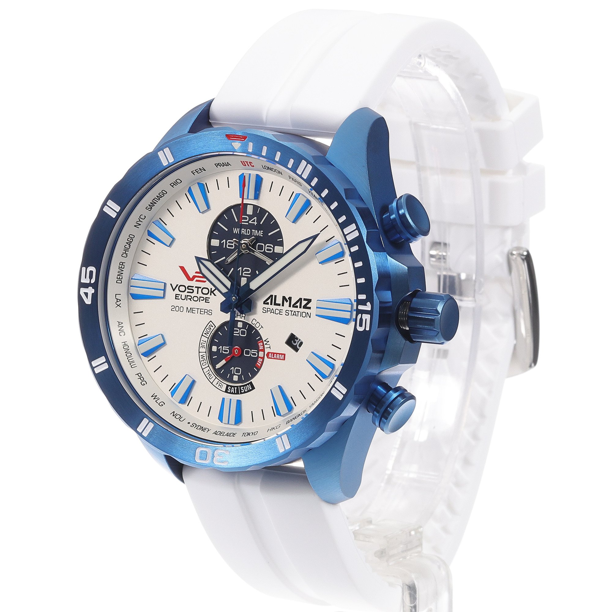 Vostok Europe YM8J-320D657SW zegarek niebieski klasyczny Almaz pasek