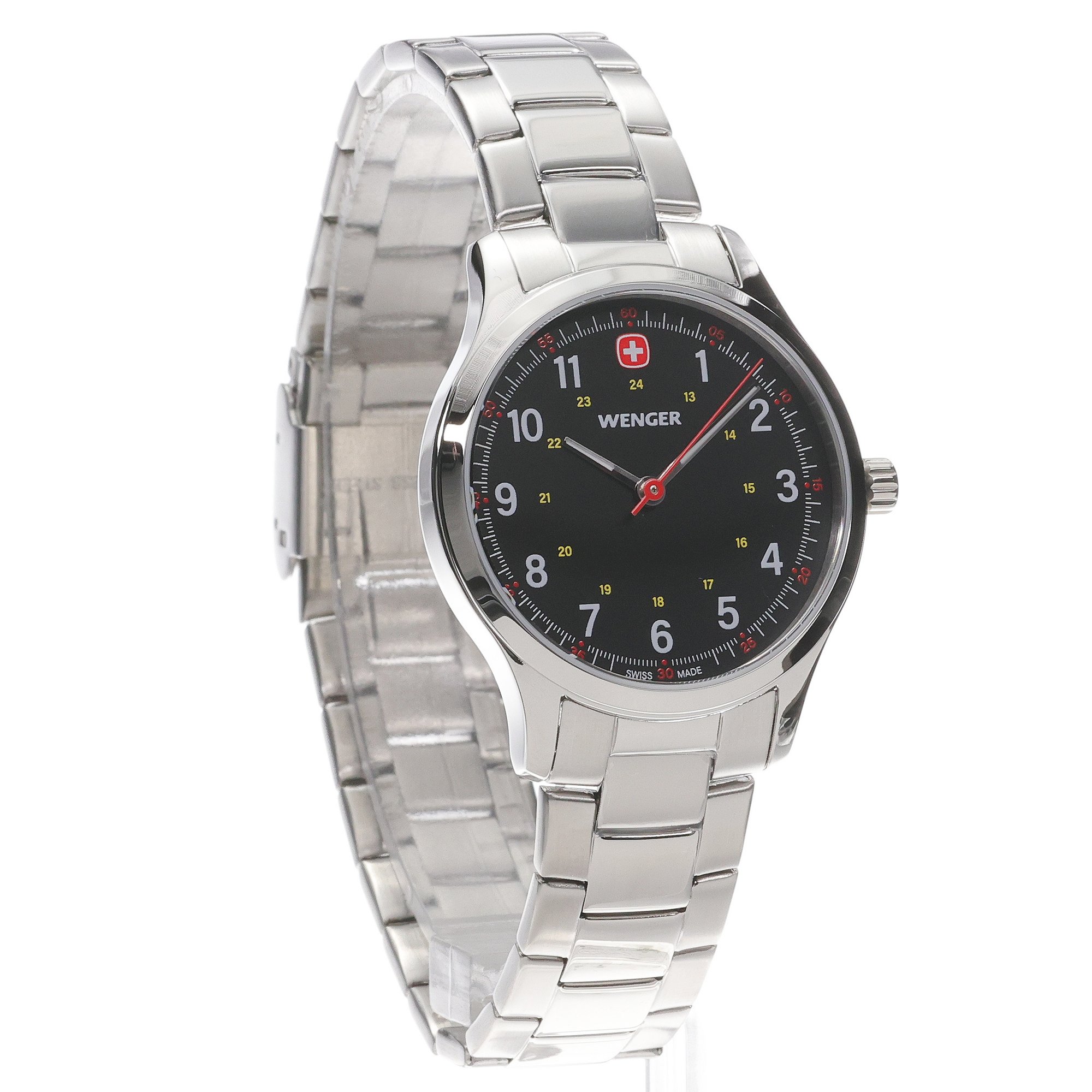 Wenger 011421128 zegarek srebrny klasyczny City Sport bransoleta - miniatura 3