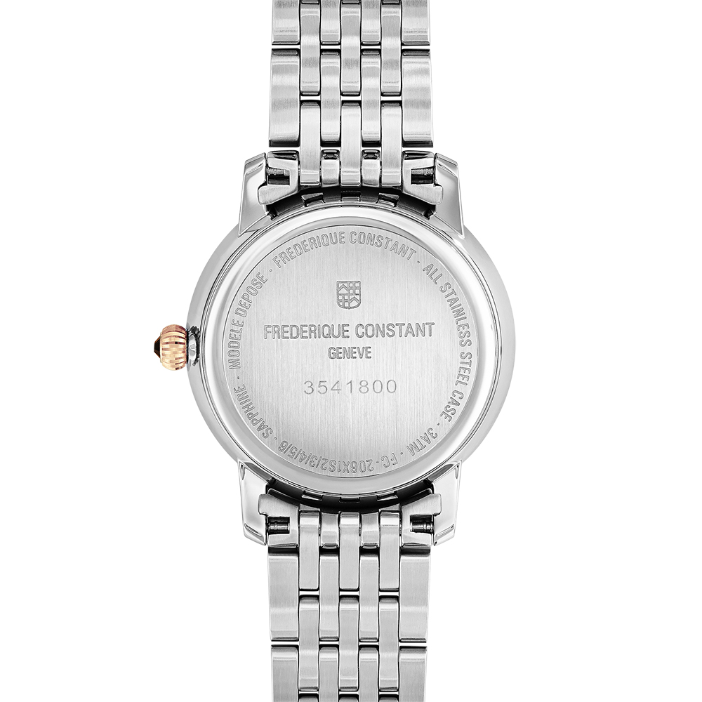Frederique Constant FC-206MPWD1S2B zegarek srebrny elegancki Slimline bransoleta - miniatura 3