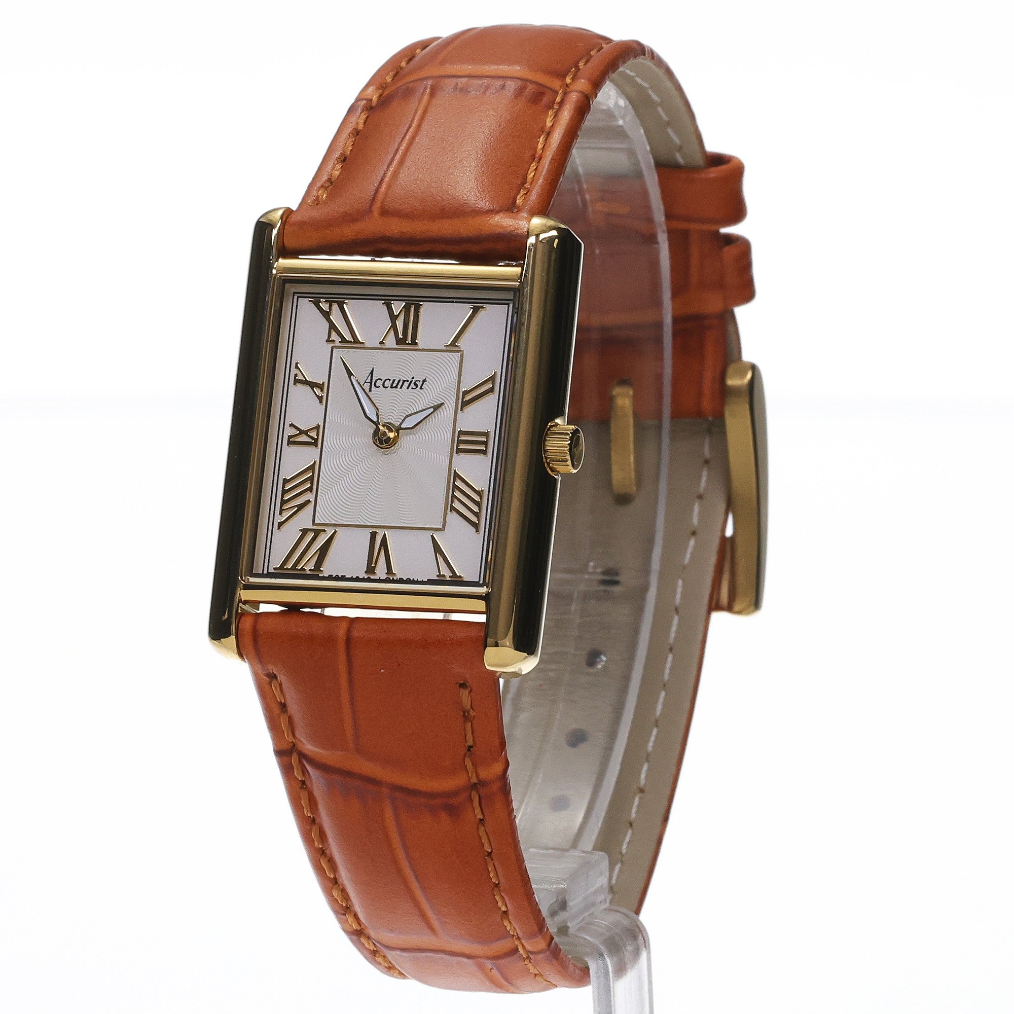 zegarek Accurist 71004 Rectangle 26mm - White Rectangle szafirowe