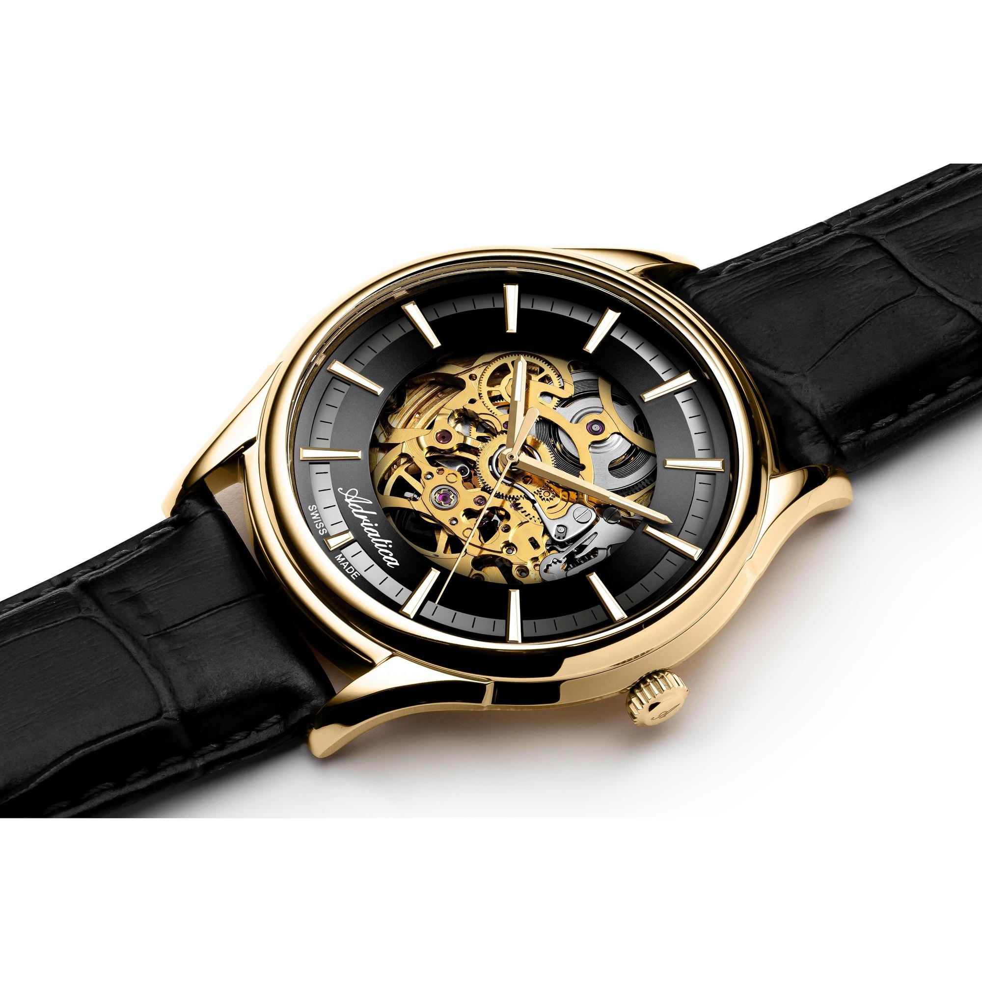zegarek Adriatica A28041214AS automatyczny męski Pasek Gents Watch - miniatura 6