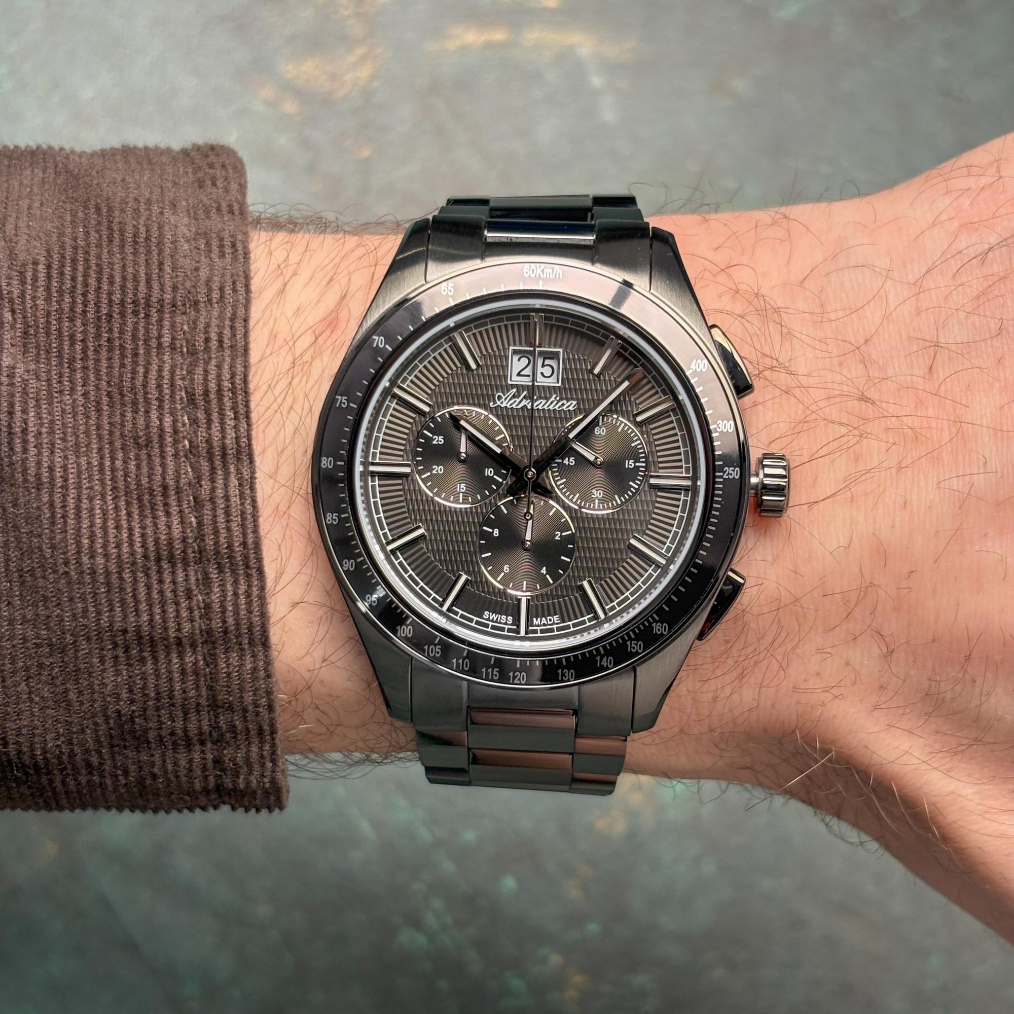 zegarek Adriatica A8245S116CH kwarcowy męski Męskie Classic Chronograf - miniatura 6