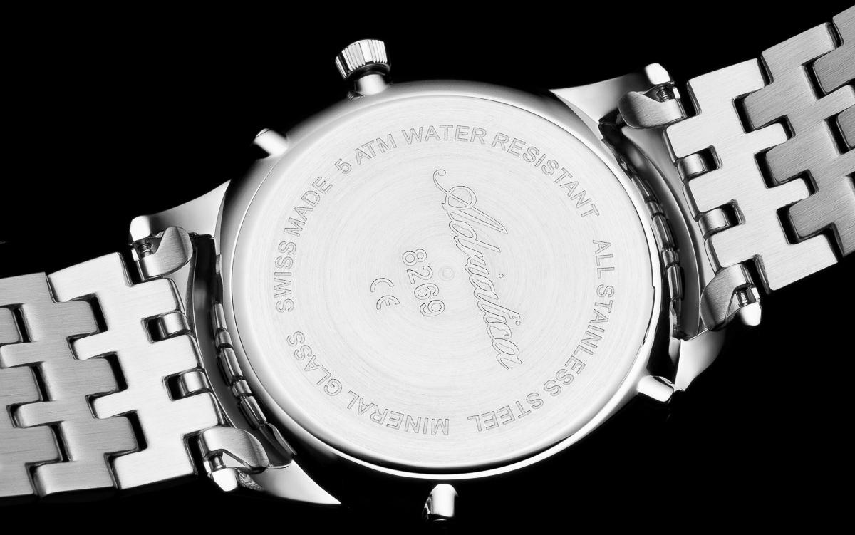 zegarek Adriatica A82695155QF kwarcowy męski Bransoleta Moonphase - miniatura 4