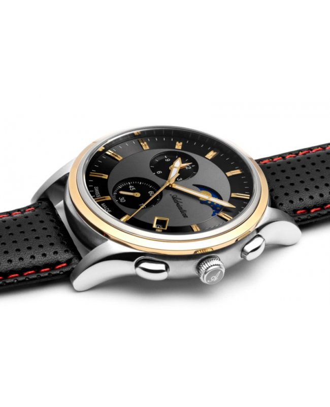 zegarek Adriatica A828222G7CHR Moonphase Chronograph męski z chronograf Pasek - miniatura 2