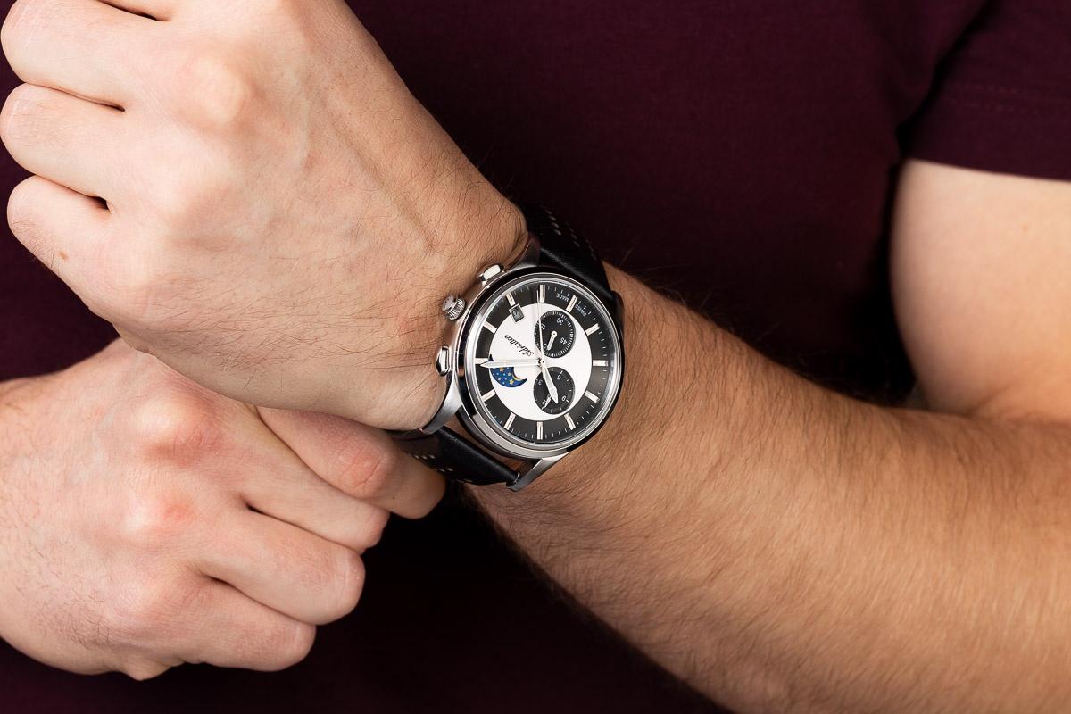 zegarek Adriatica A82825213CH Moonphase Chronograph Pasek szafirowe - miniatura 4
