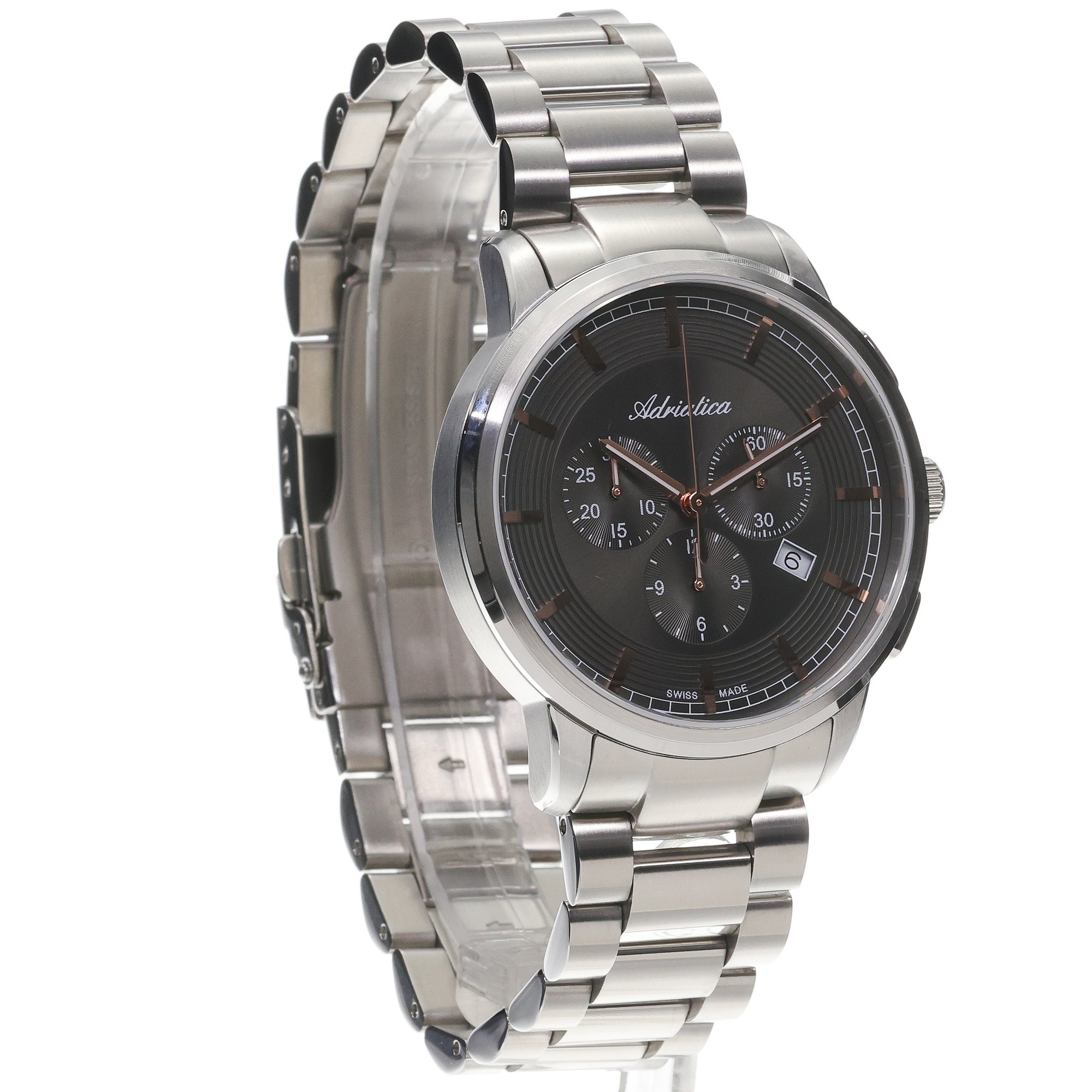 zegarek Adriatica A830751R6CH Chronograph męski z chronograf Bransoleta - miniatura 3