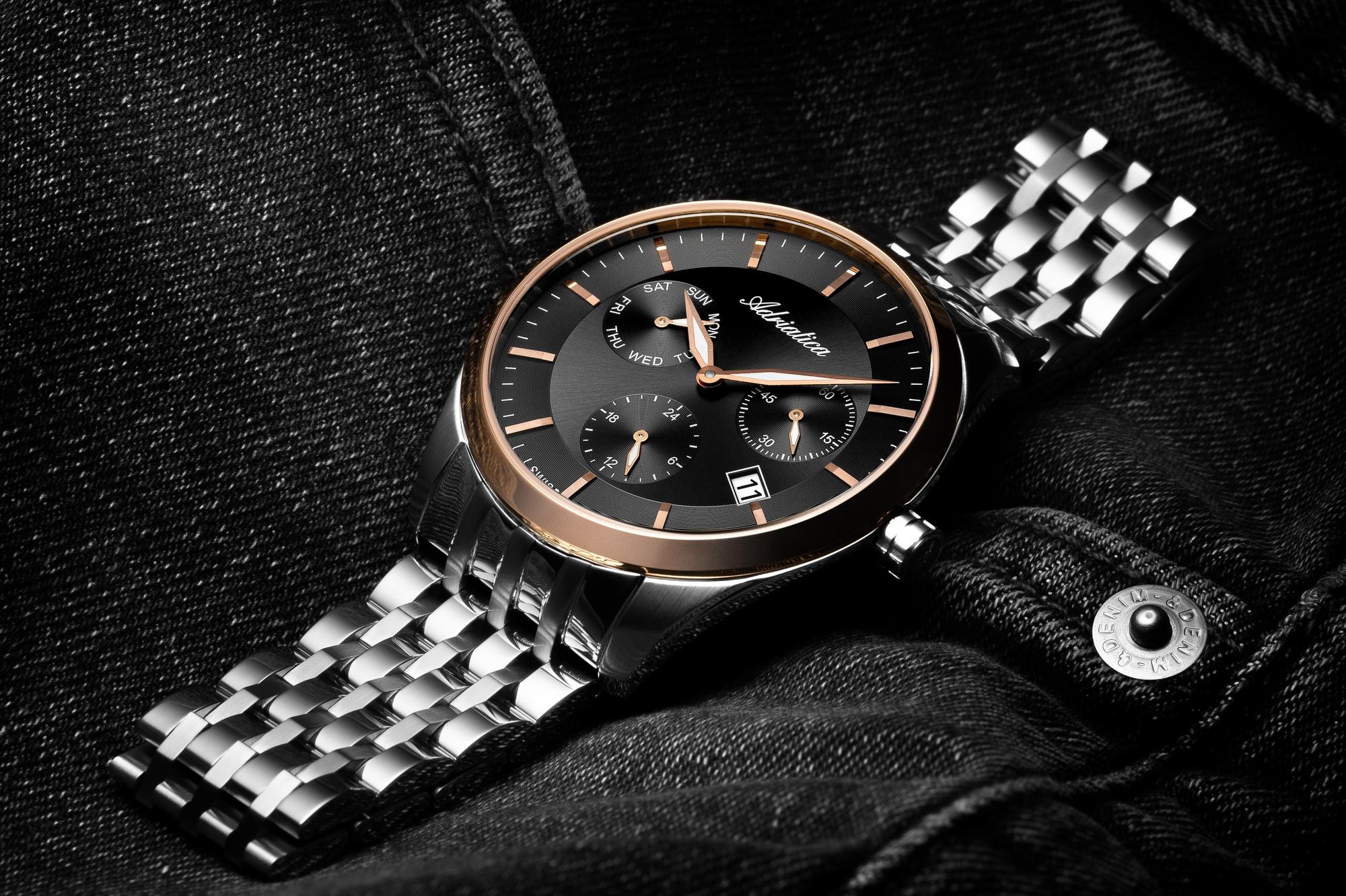 zegarek Adriatica A8309R116QF kwarcowy męski Bransoleta Multifunction - miniatura 4