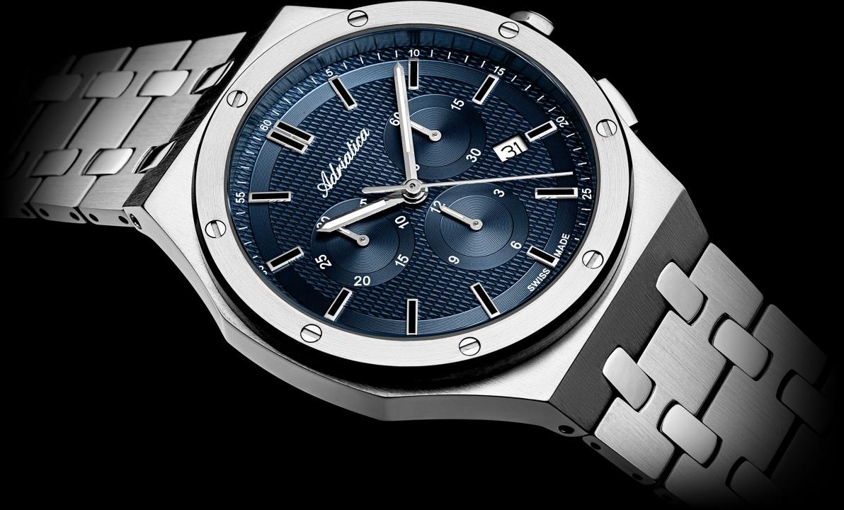 zegarek Adriatica A83375115CH kwarcowy męski Bransoleta Classic Chronograf