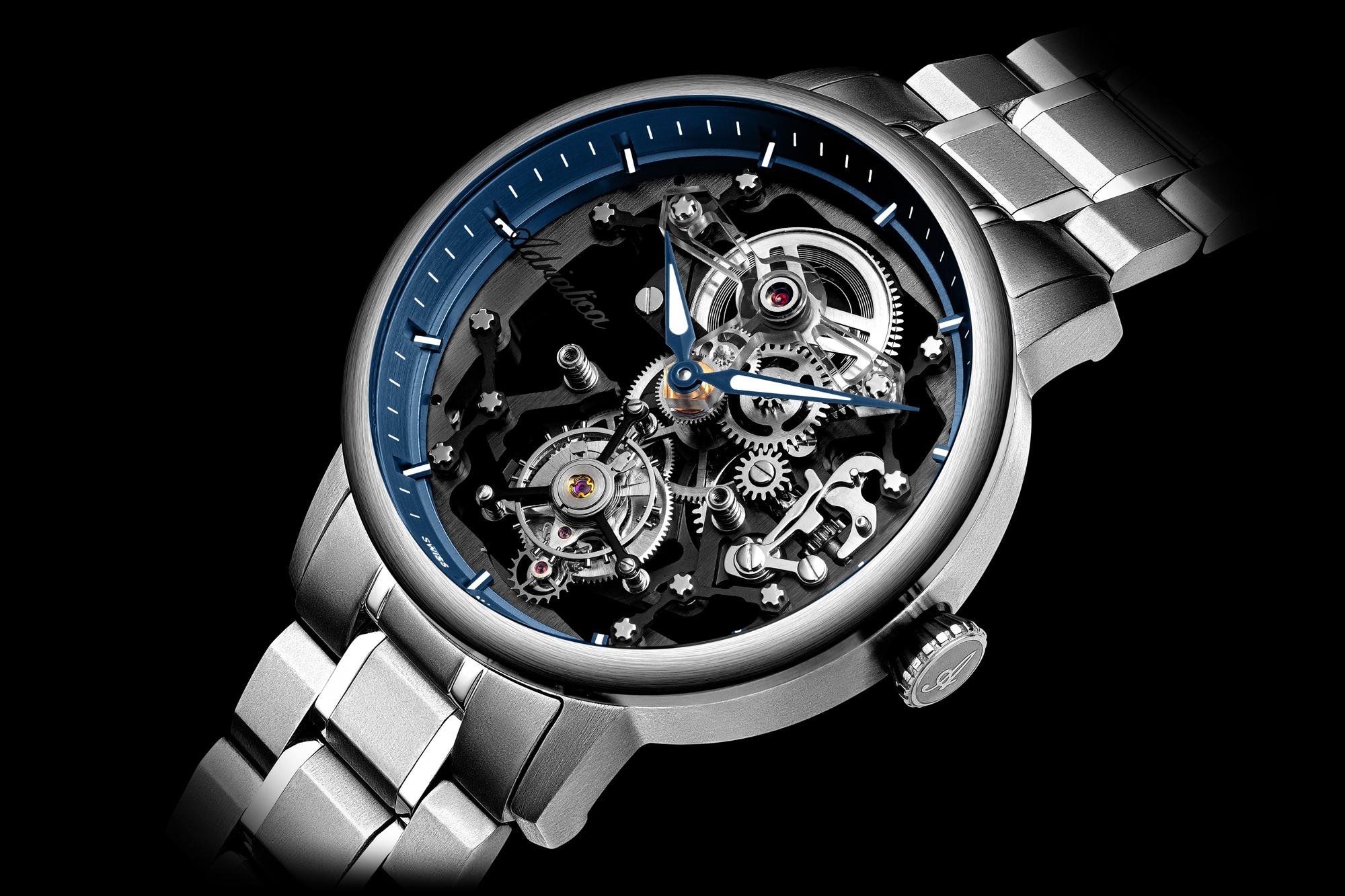 zegarek Adriatica A888841B5M srebrny Tourbillon