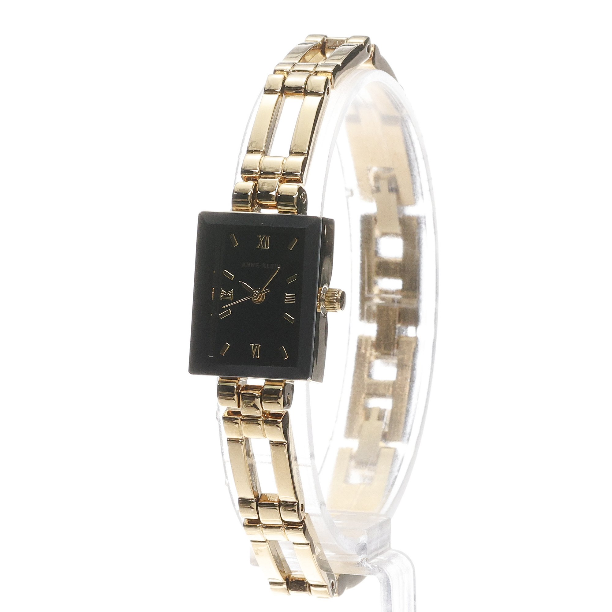 zegarek Anne Klein 10-4898BKGP kwarcowy damski Anne Klein Iconic Rectangular Case Bangle Watch - miniatura 2