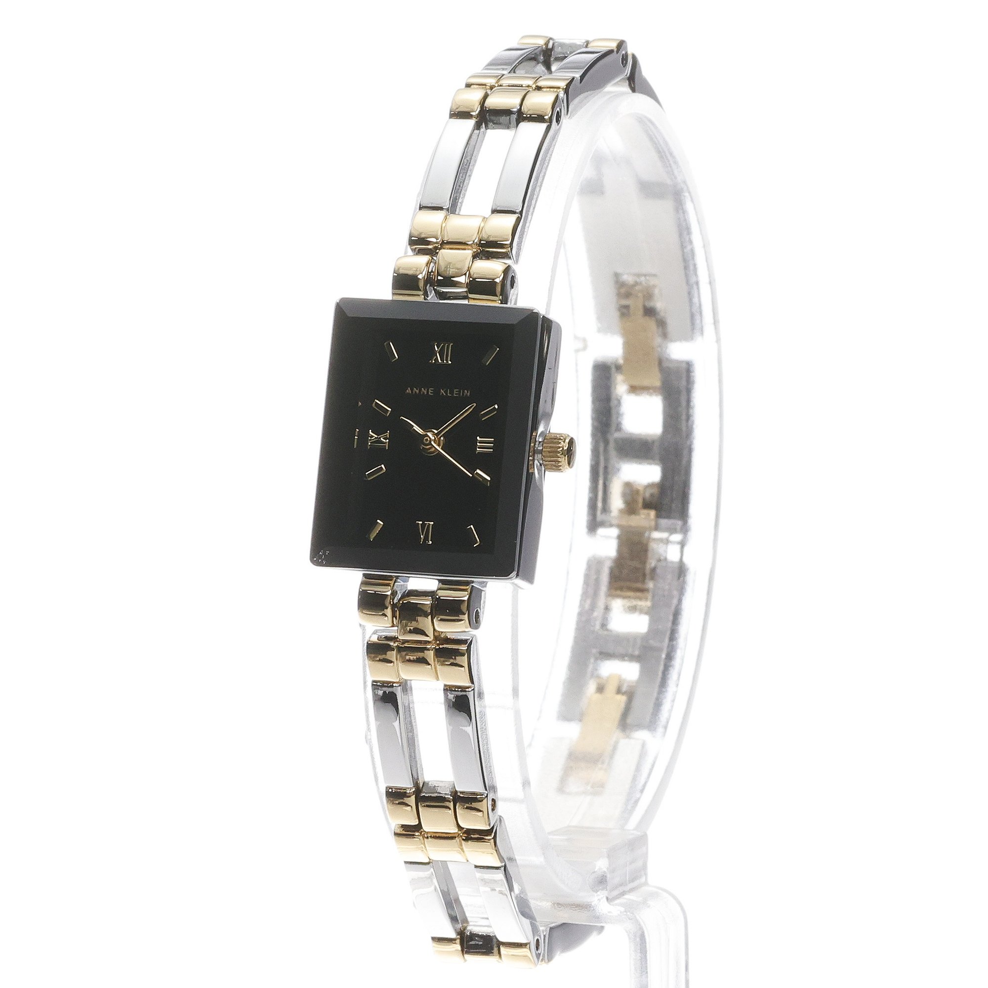 zegarek Anne Klein 10-4899BKTT kwarcowy damski Bransoleta Iconic Rectangular Case Bangle Watch - miniatura 2
