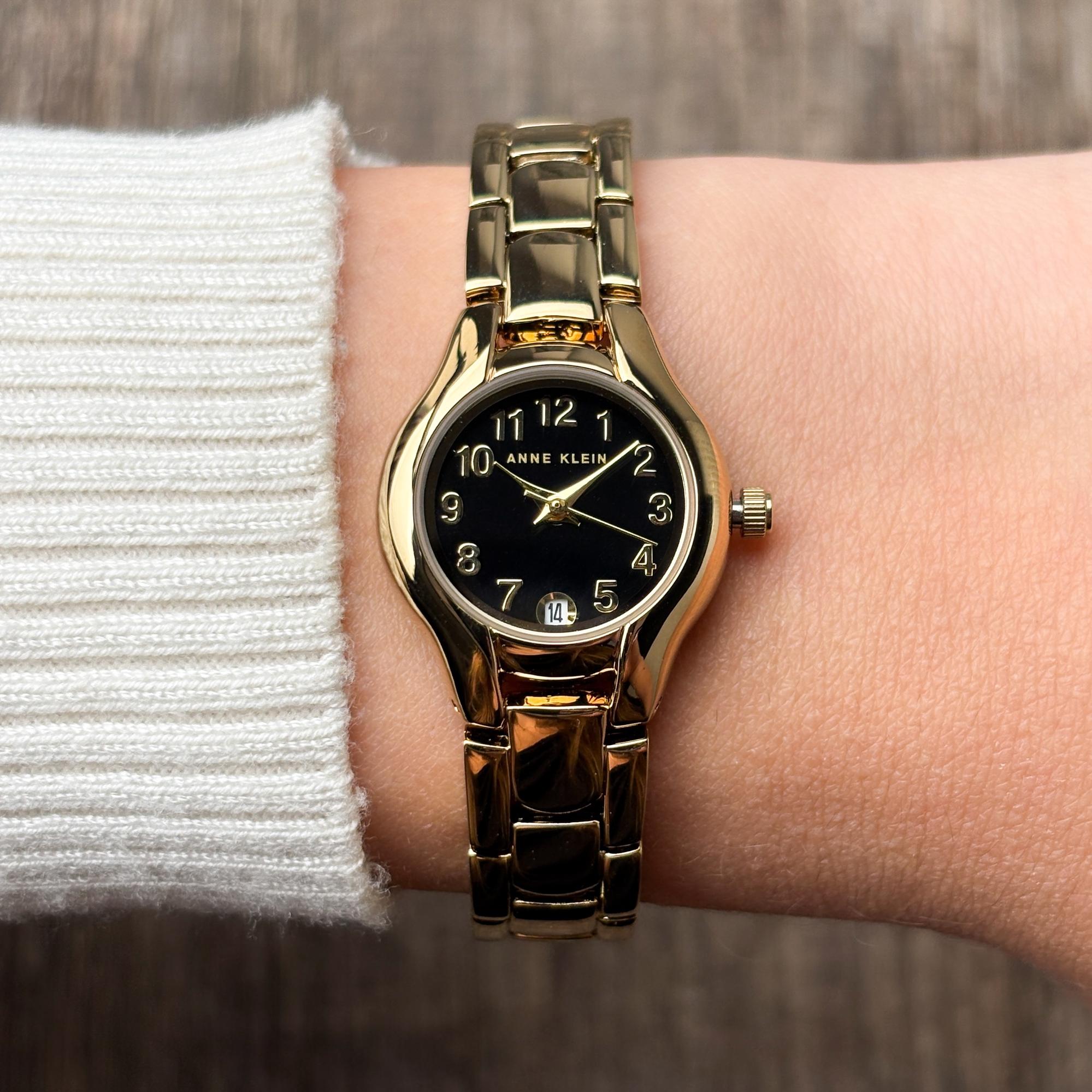 zegarek Anne Klein 10-6776BKGP złoty Bransoleta