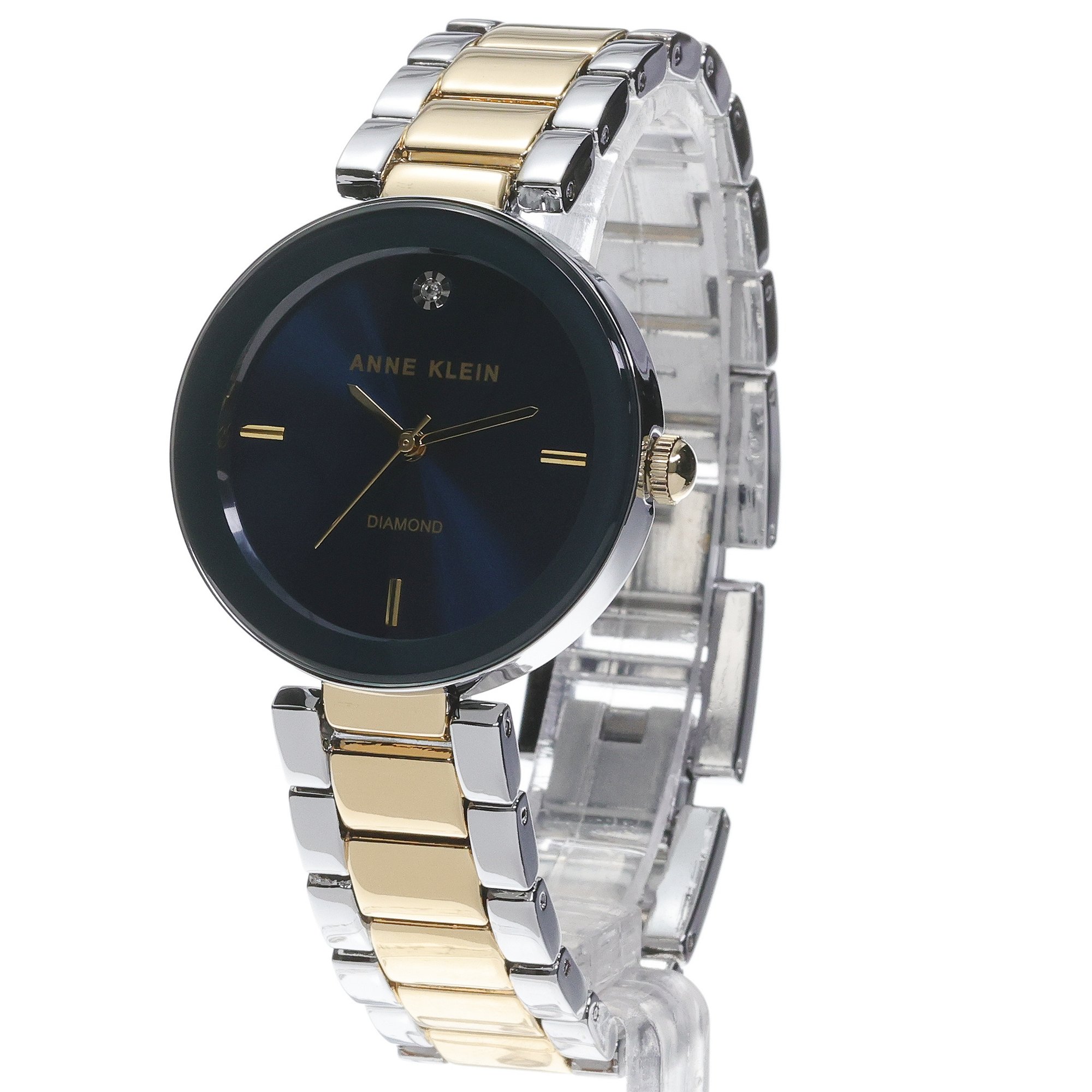 zegarek Anne Klein AK-1363NVTT kwarcowy damski Bransoleta Diamond - miniatura 2