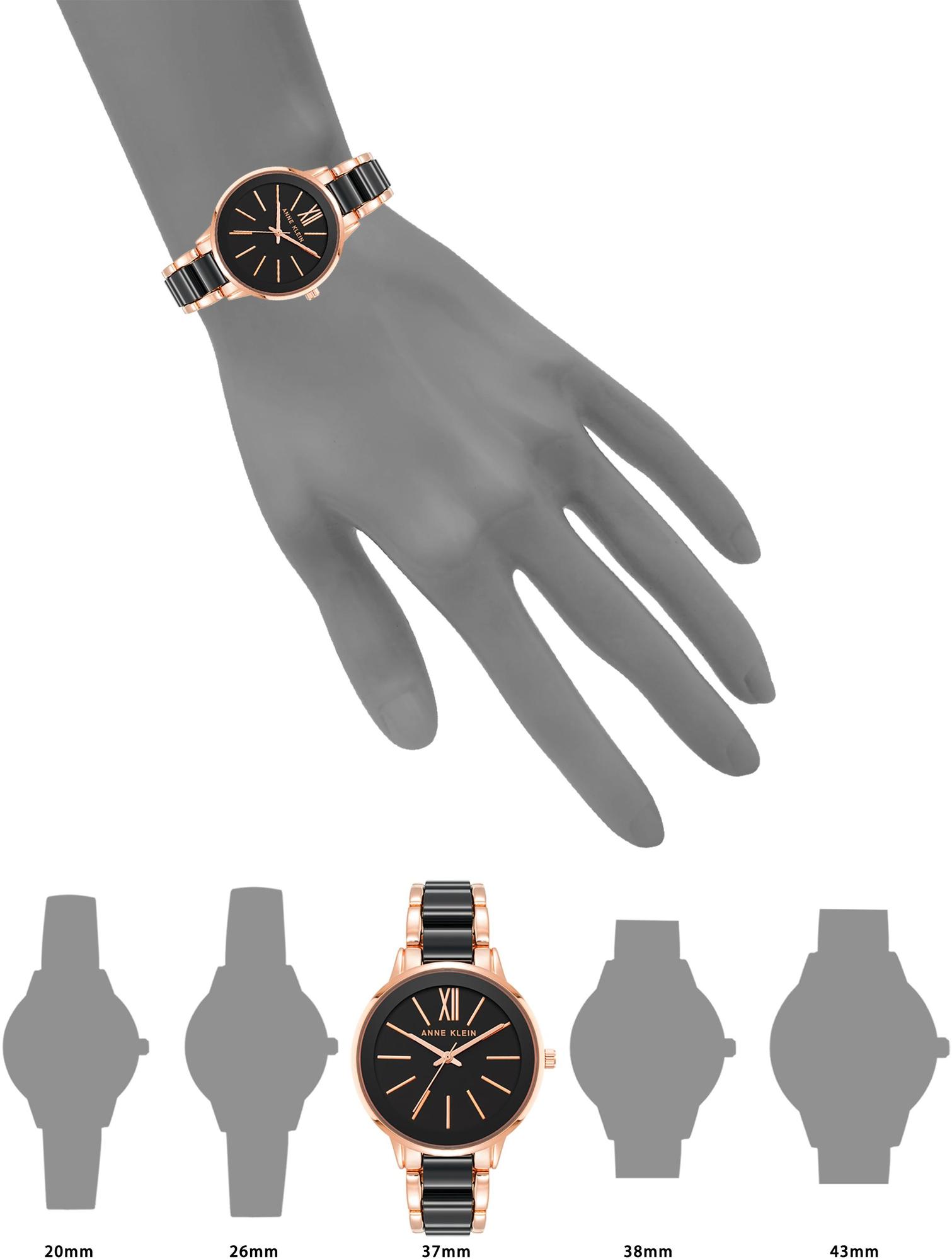 zegarek Anne Klein AK-1412BKRG różowe złoto Bransoleta