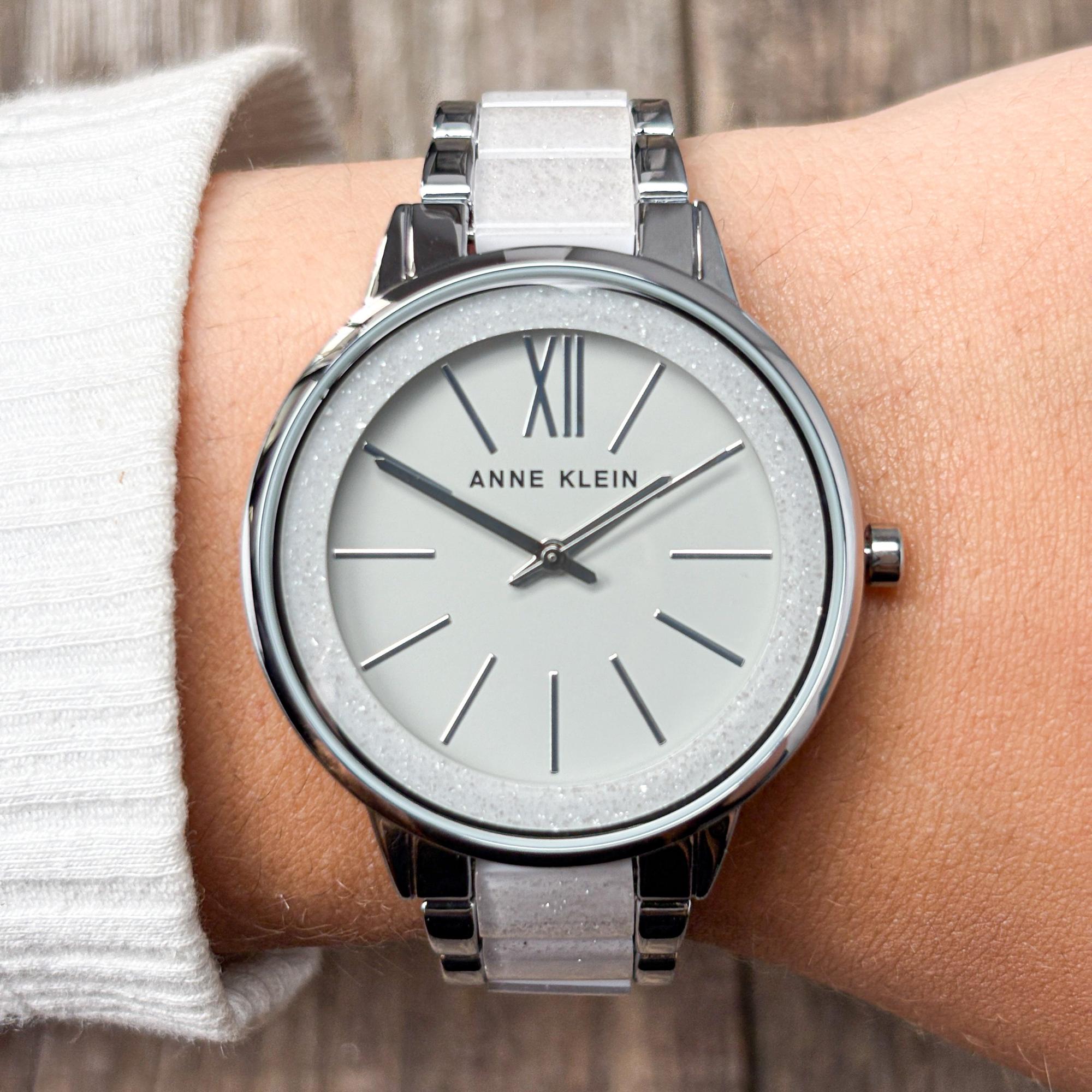 zegarek Anne Klein AK-1413LGSV srebrny Bransoleta
