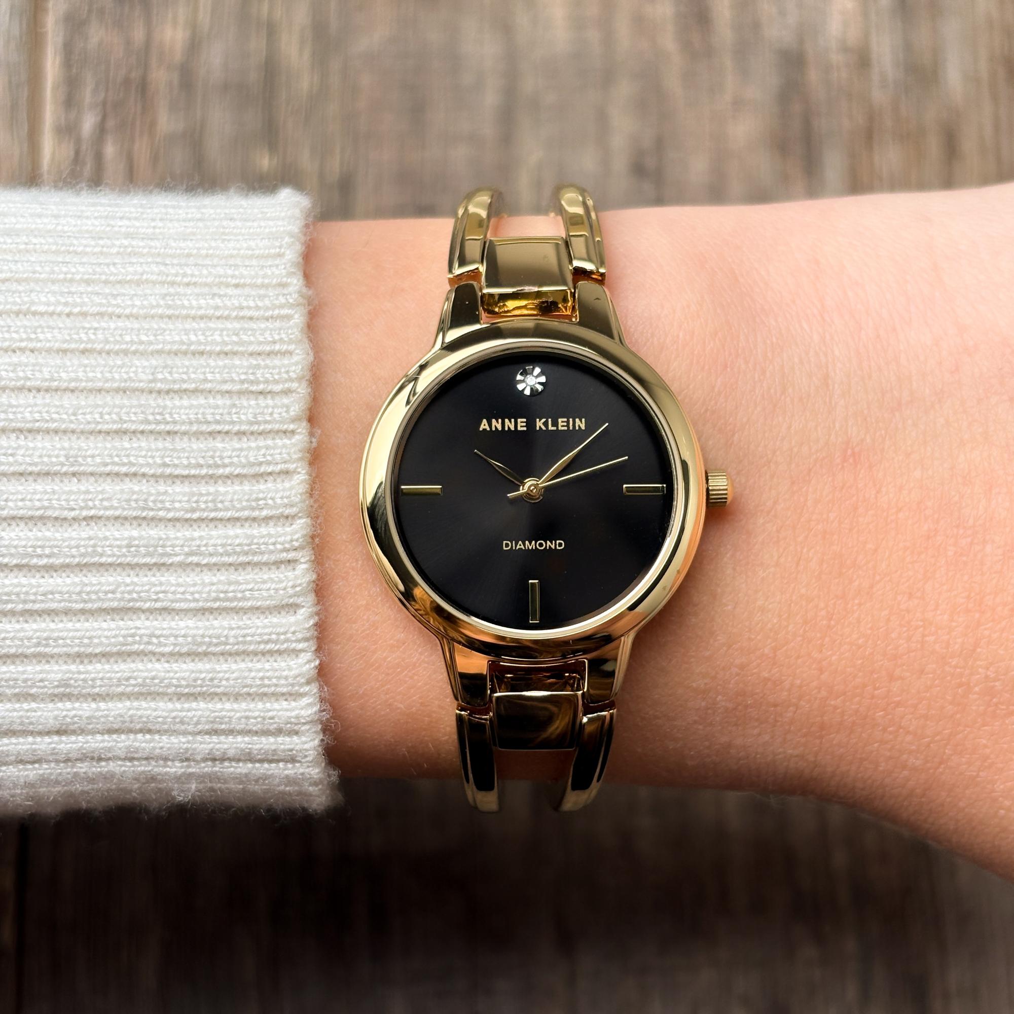 zegarek Anne Klein AK-2626BKGB złoty Bransoleta - miniatura 7
