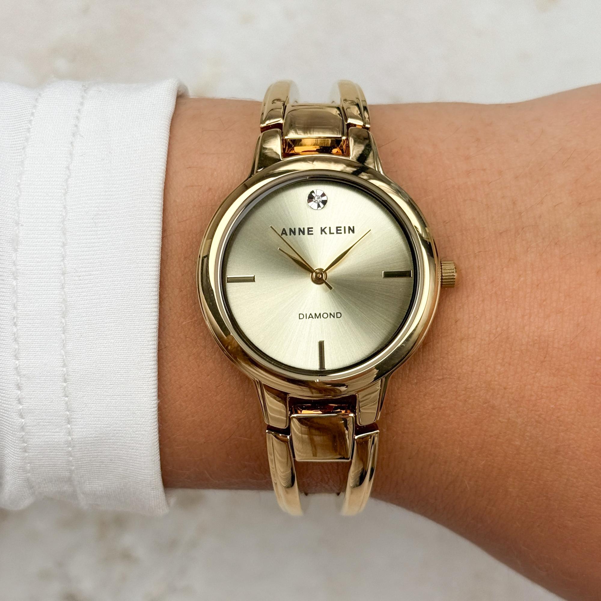zegarek Anne Klein AK-2626CHGB złoty Bransoleta