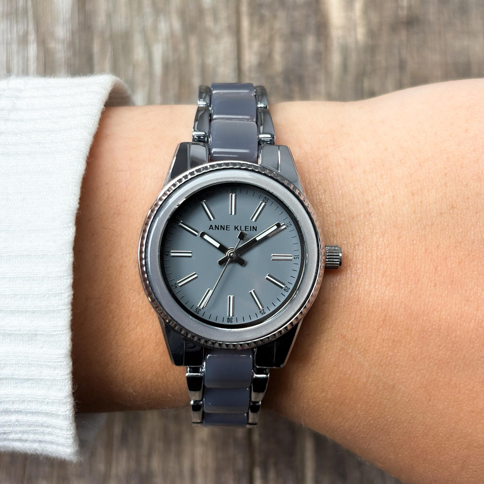 zegarek Anne Klein AK-3213GYSV Bransoleta mineralne