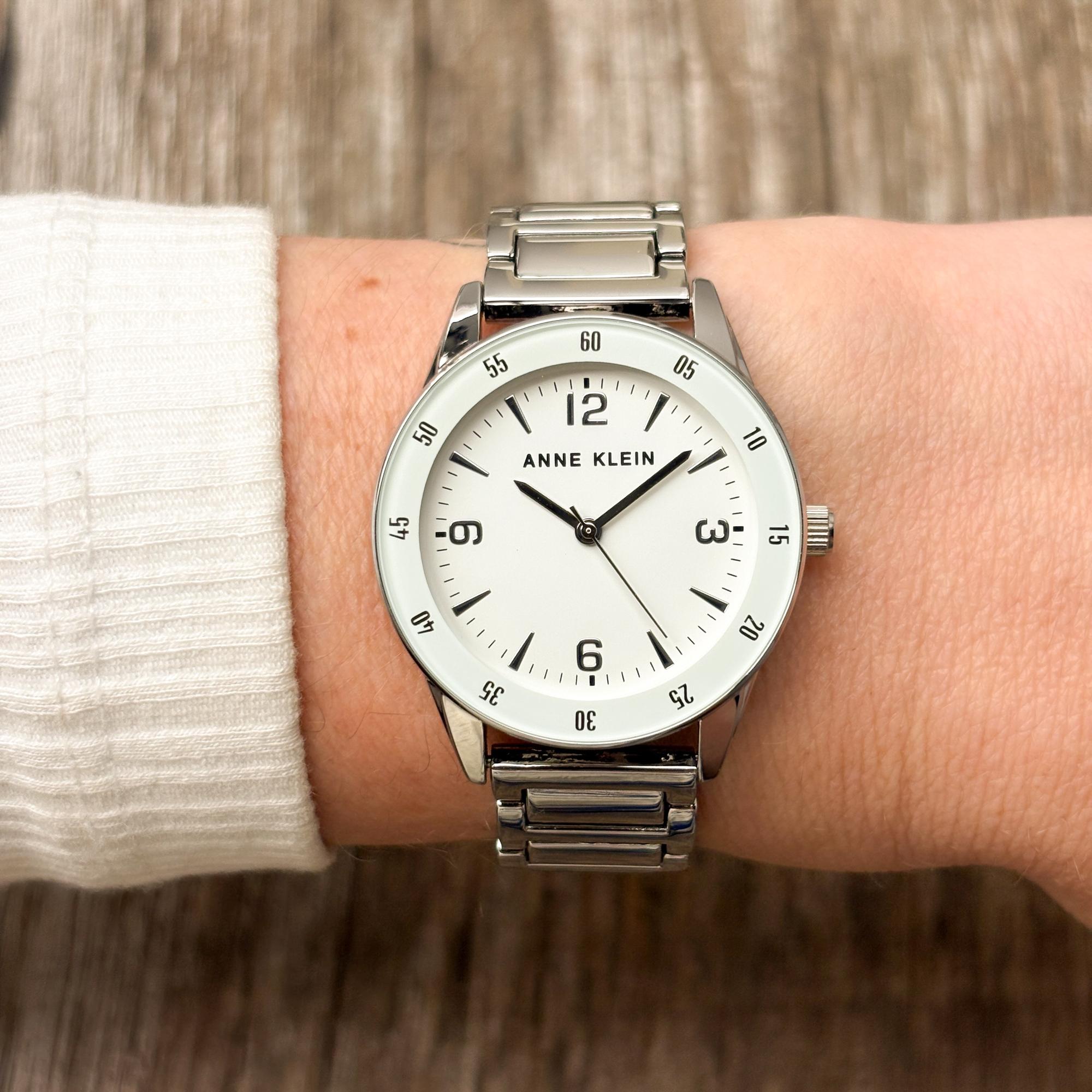 zegarek Anne Klein AK-3603WTSV srebrny Bransoleta