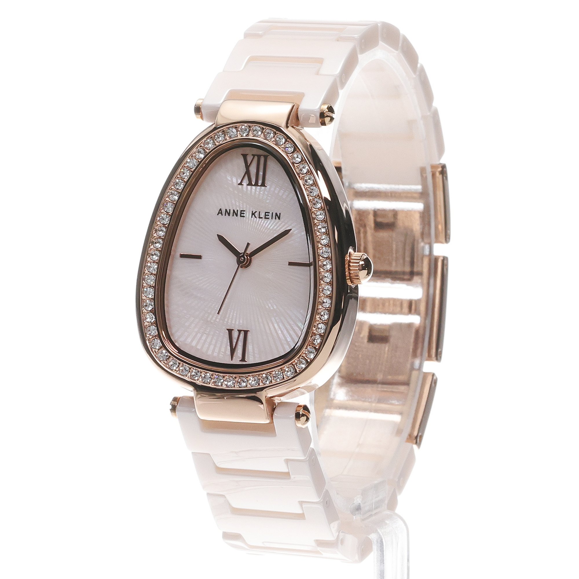 zegarek Anne Klein AK-5012RGBH kwarcowy damski Bransoleta Estate Ceramic Bracelet - miniatura 2