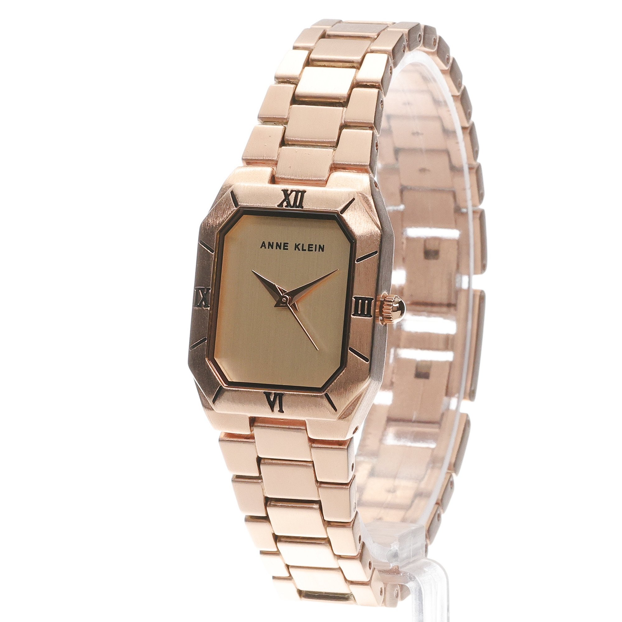 zegarek Anne Klein AK-5038RGRG kwarcowy damski Bransoleta Roman Numeral Bezel Watch - miniatura 2