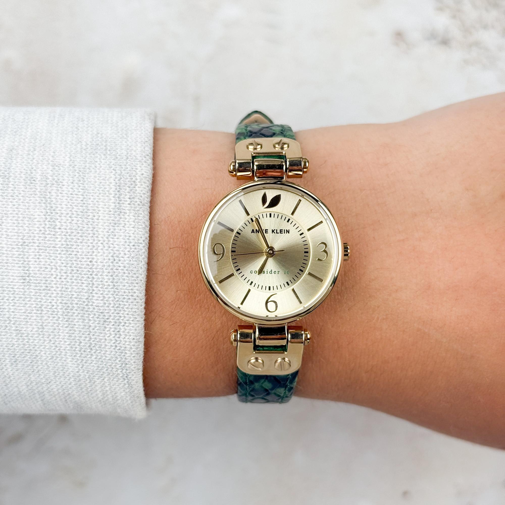 zegarek Anne Klein AK-5144CHGN złoty Bransoleta - miniatura 7