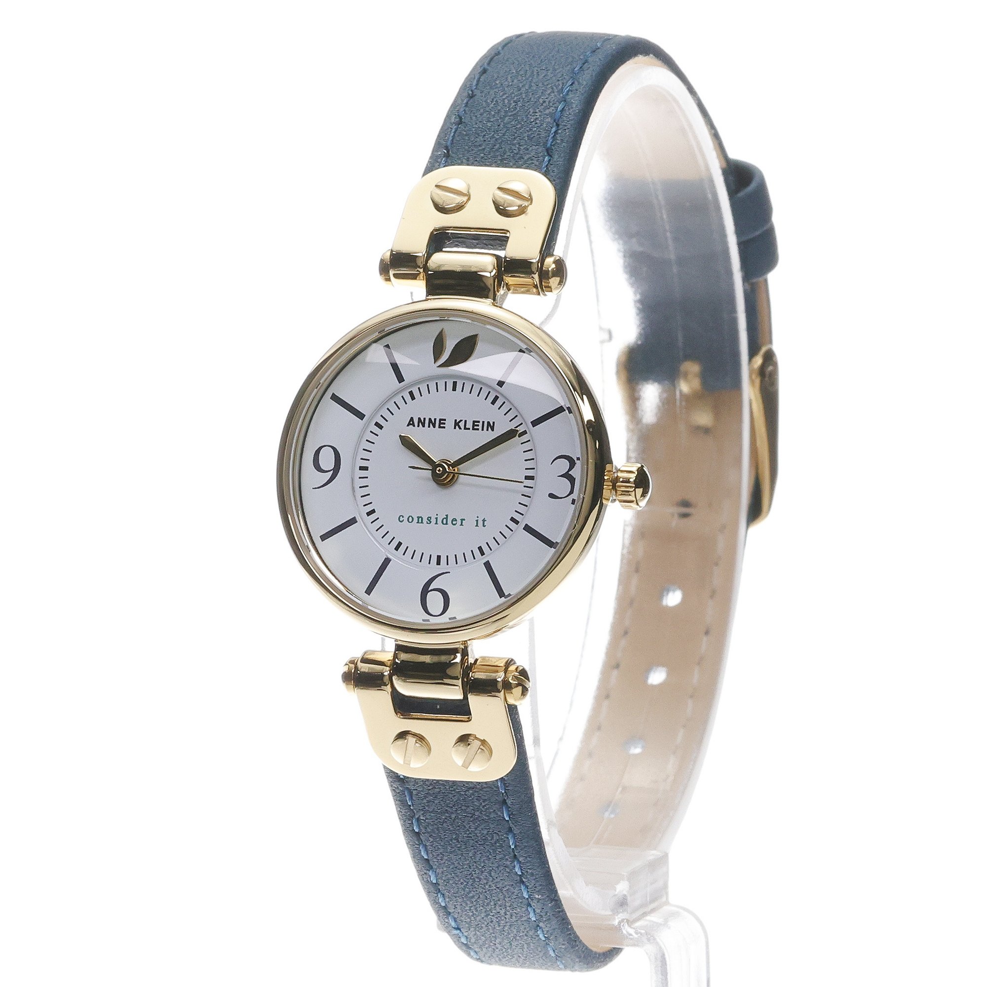 zegarek Anne Klein AK-5144WTBL kwarcowy damski Bransoleta Consider It Sustainable Leather Strap Watch - miniatura 2