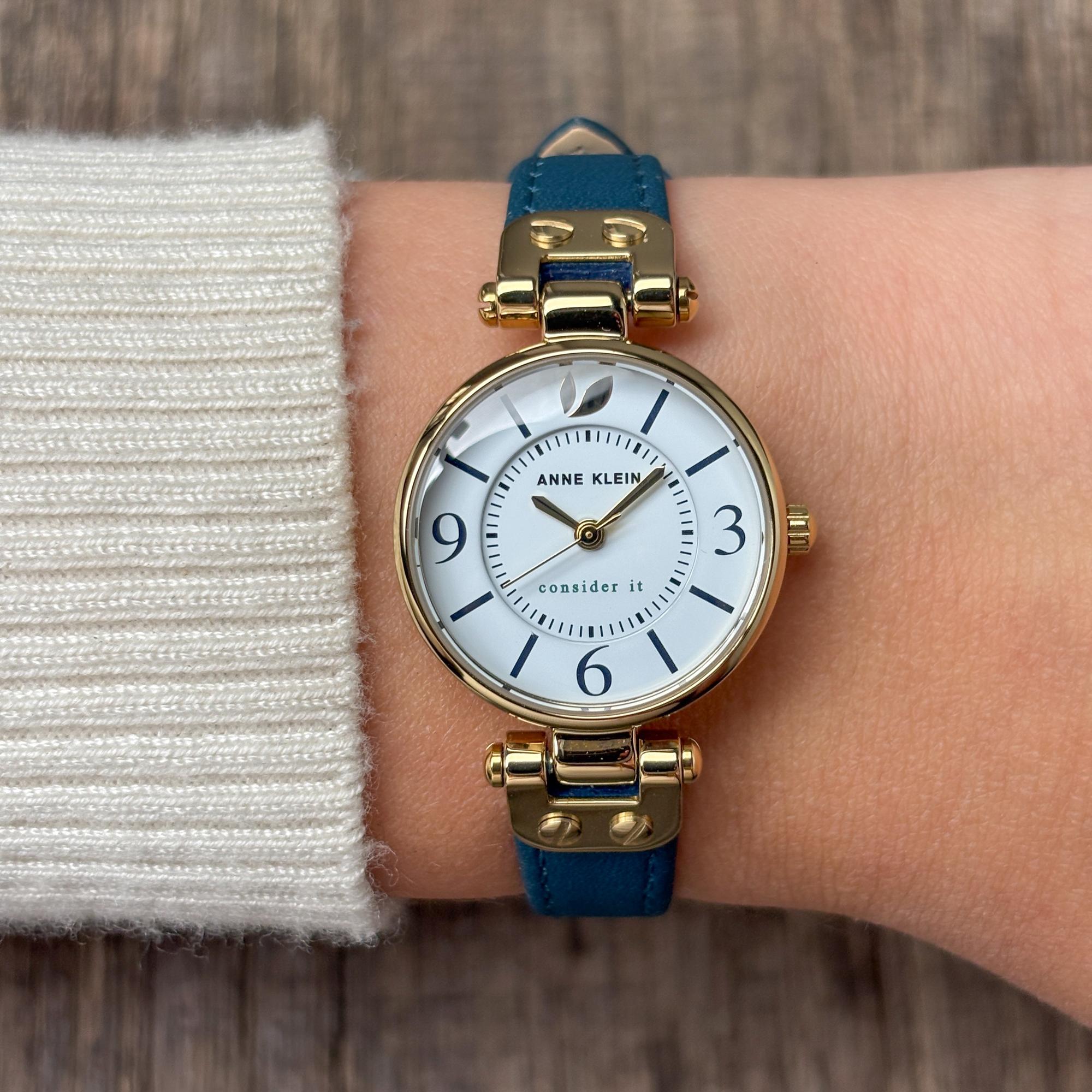 zegarek Anne Klein AK-5144WTBL złoty Bransoleta - miniatura 7