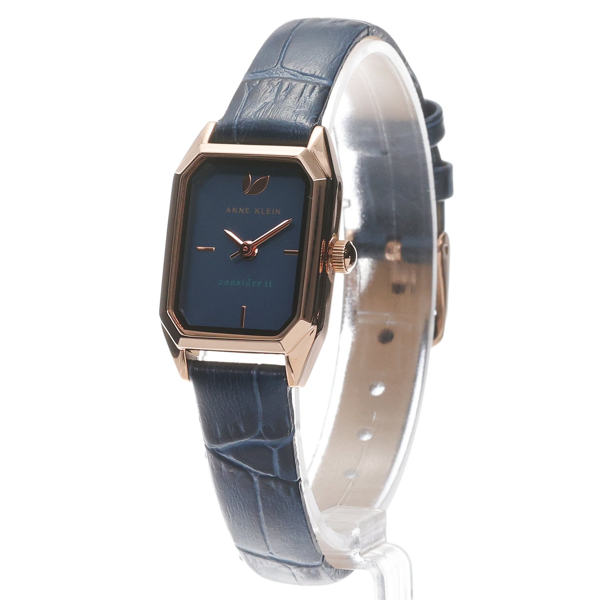 zegarek Anne Klein AK-5148NVNV kwarcowy damski Pasek Consider It Octagonal Leather Band Watch - miniatura 2
