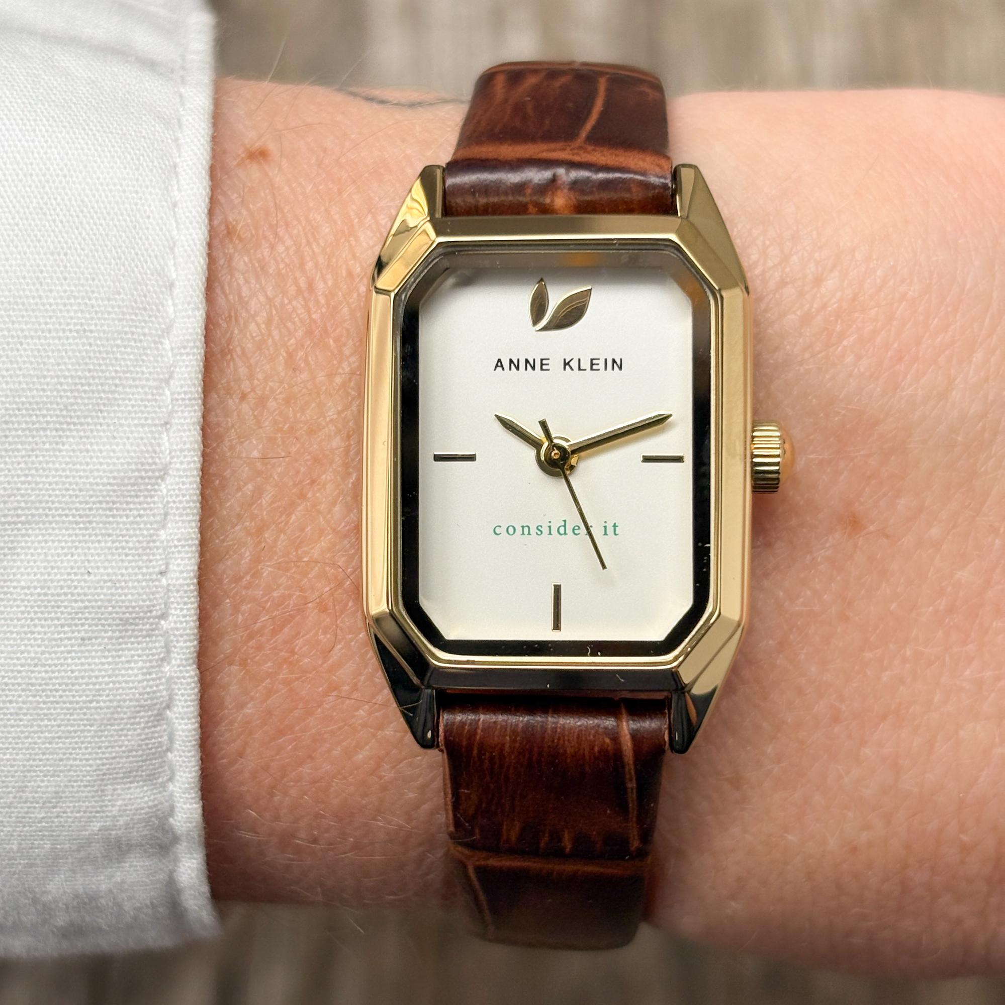 zegarek Anne Klein AK-5148SVBN złoty Pasek - miniatura 7