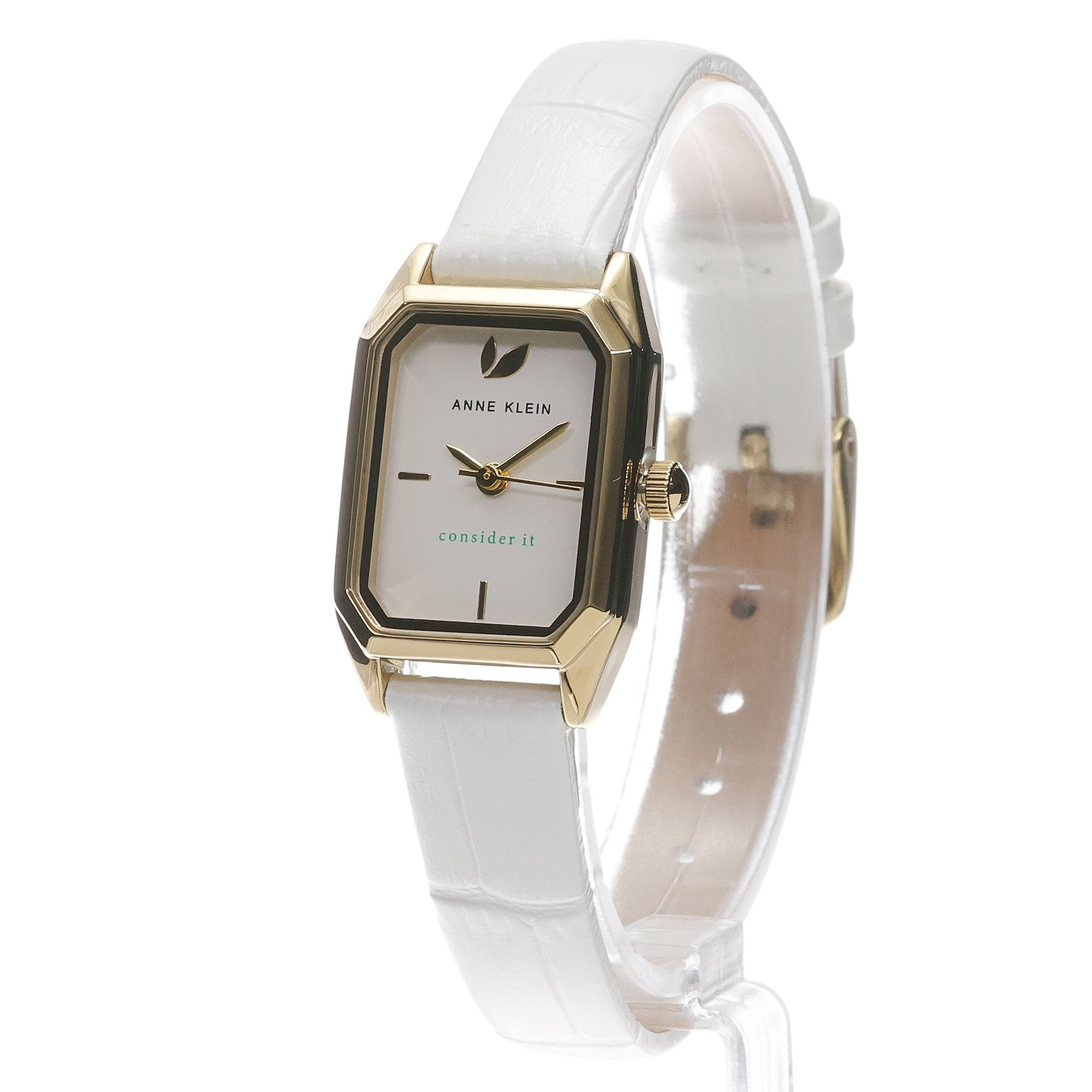 zegarek Anne Klein AK-5148SVWT kwarcowy damski Pasek Consider It Octagonal Leather Band Watch - miniatura 2