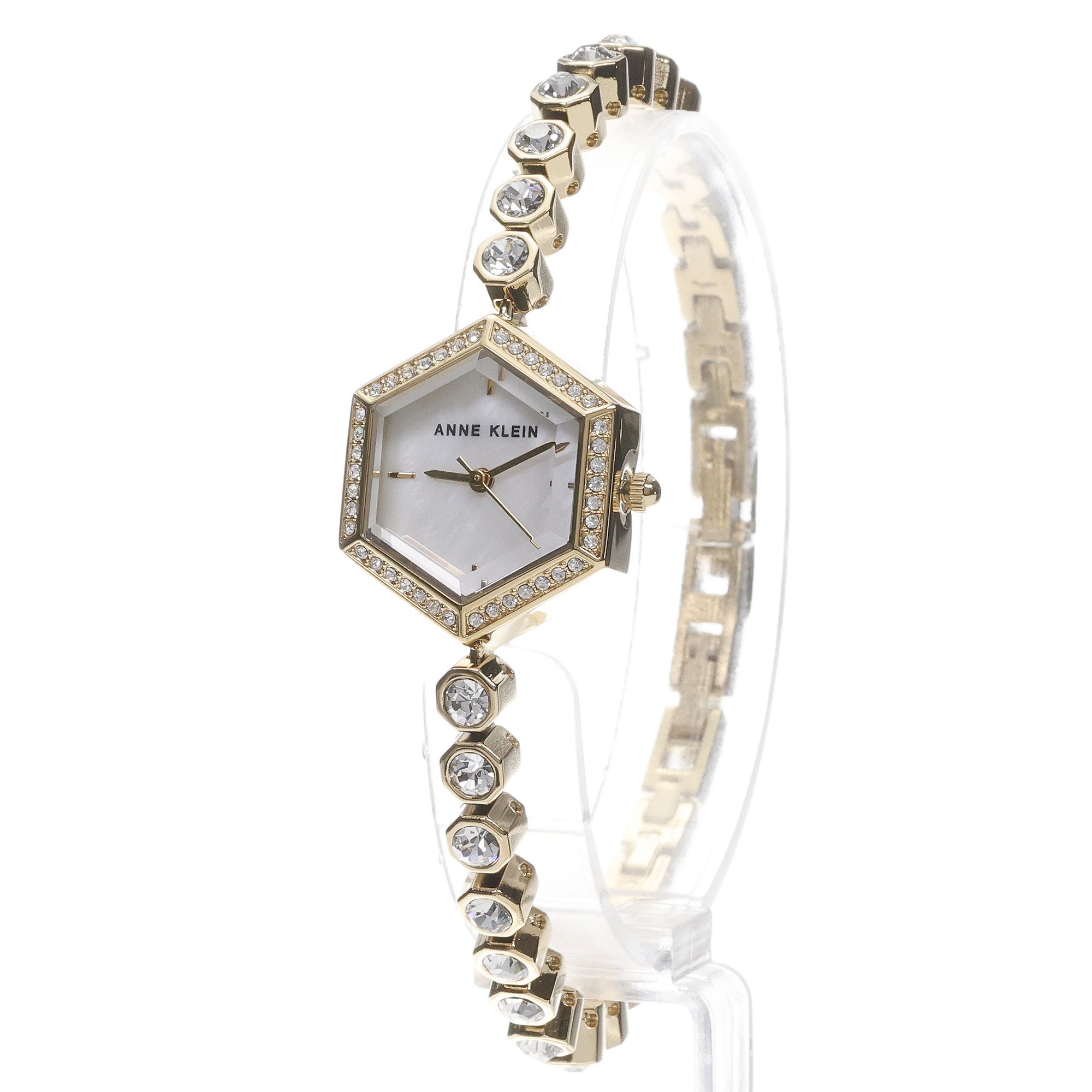 zegarek Anne Klein AK-5434GPST kwarcowy damski Bransoleta Crystal Tennis Gift Set