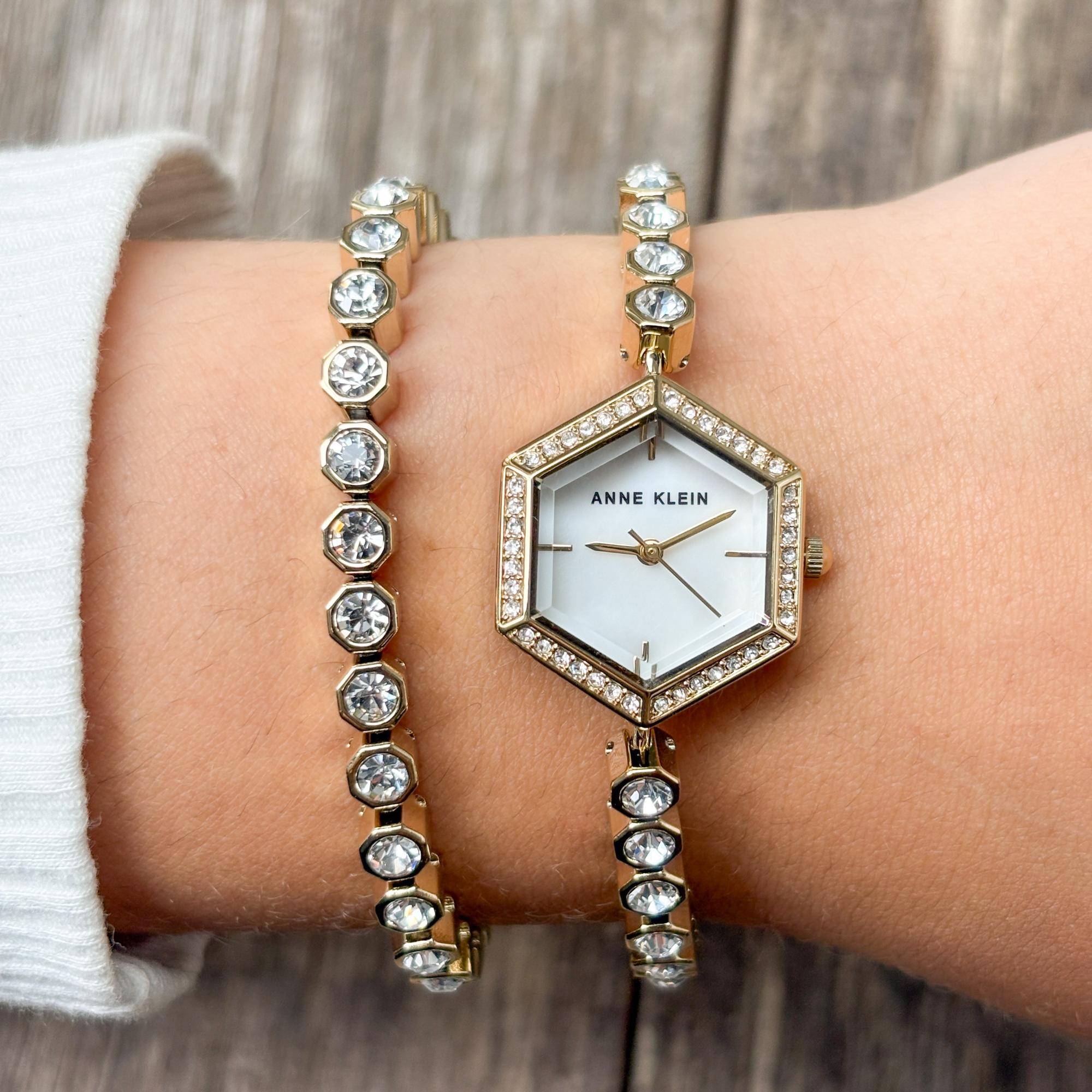zegarek Anne Klein AK-5434GPST złoty Bransoleta