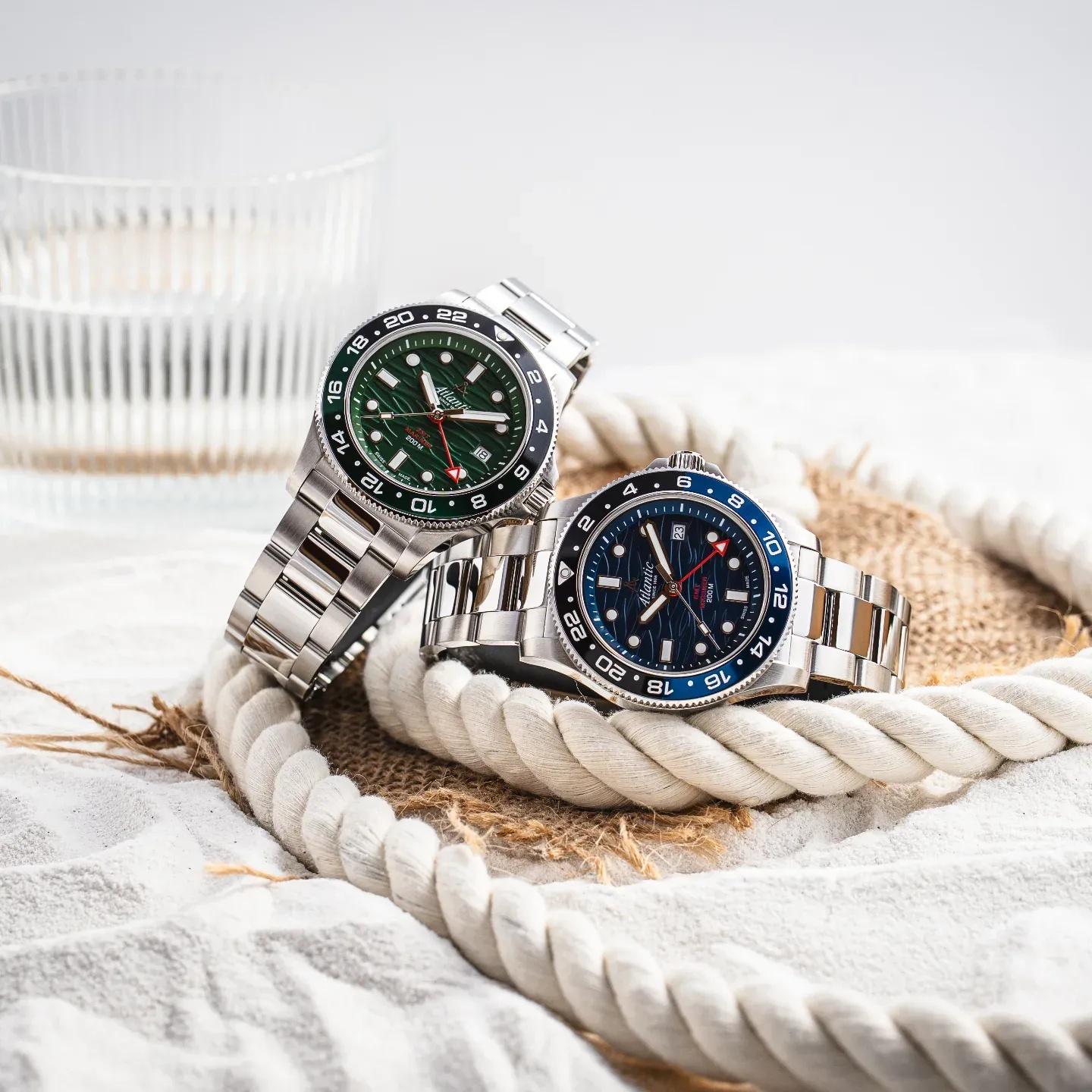zegarek Atlantic 815764159GMT Mariner Mariner szafirowe