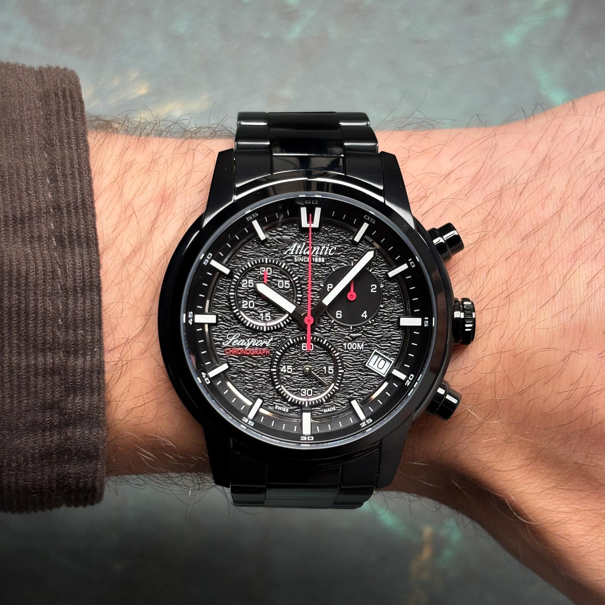 zegarek Atlantic 874664661BK kwarcowy męski Seasport Seasport Chronograph