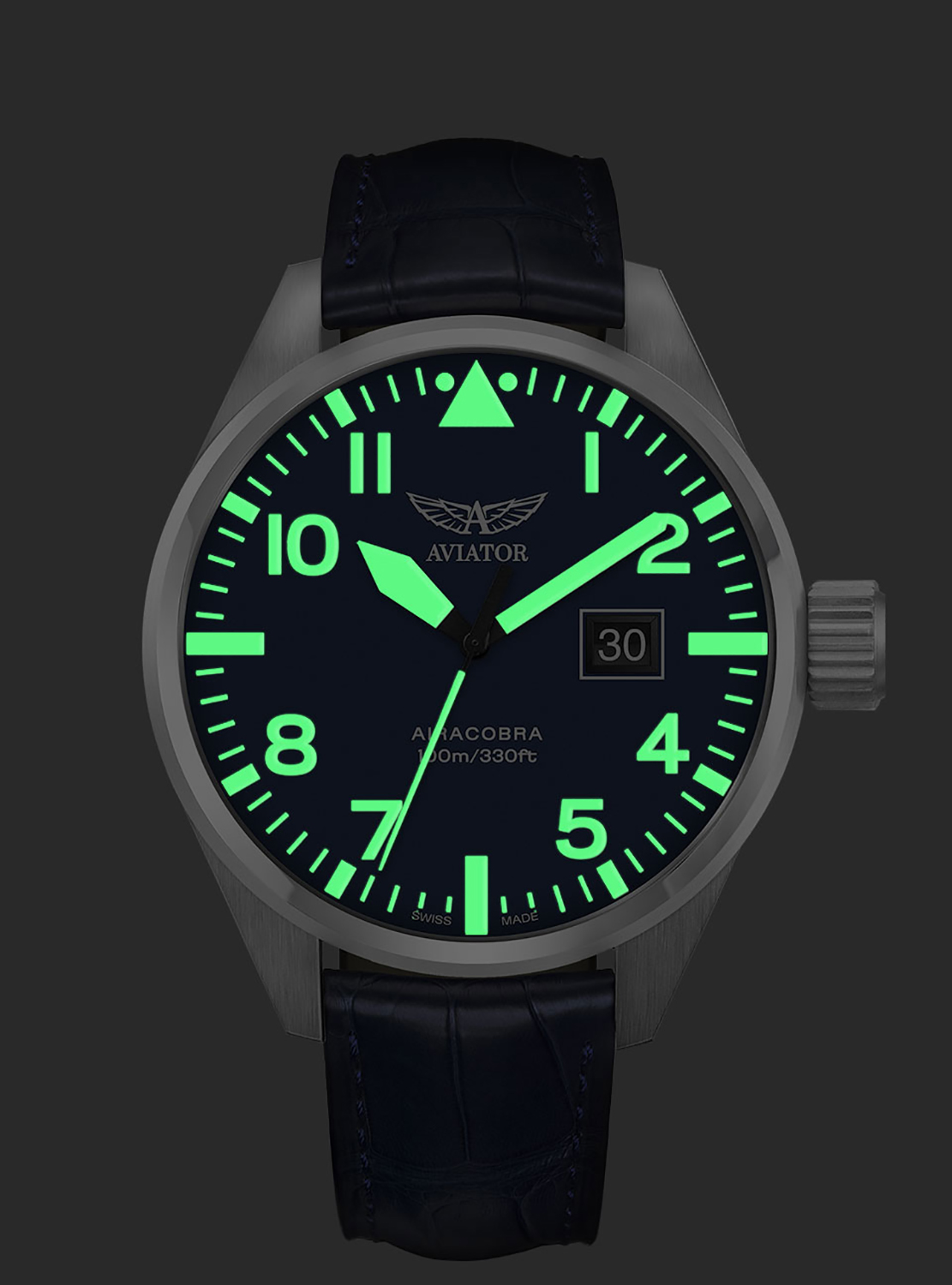 zegarek Aviator V.1.22.0.149.4 srebrny Airacobra