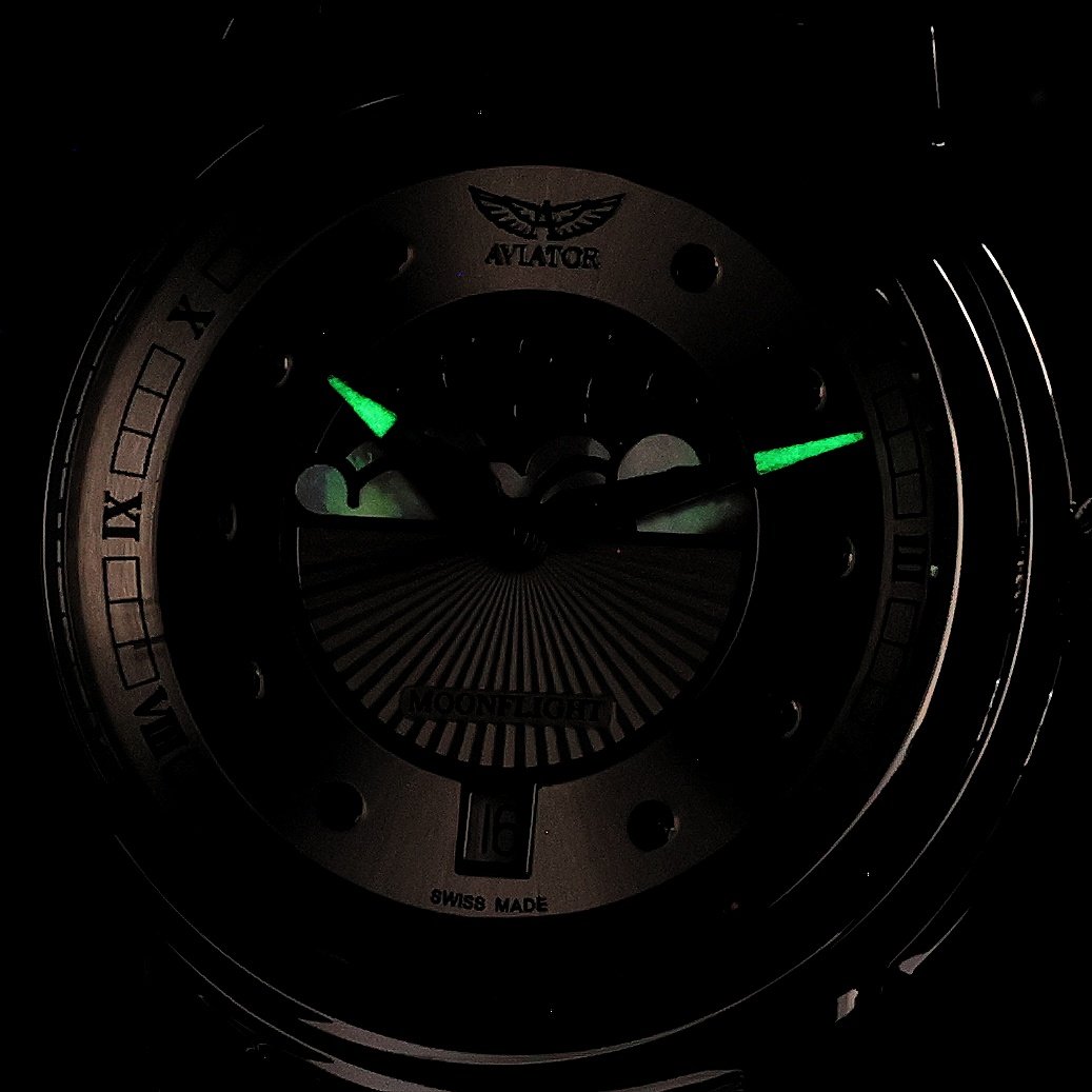 zegarek Aviator V13304154 srebrny Douglas Moonflight - miniatura 5